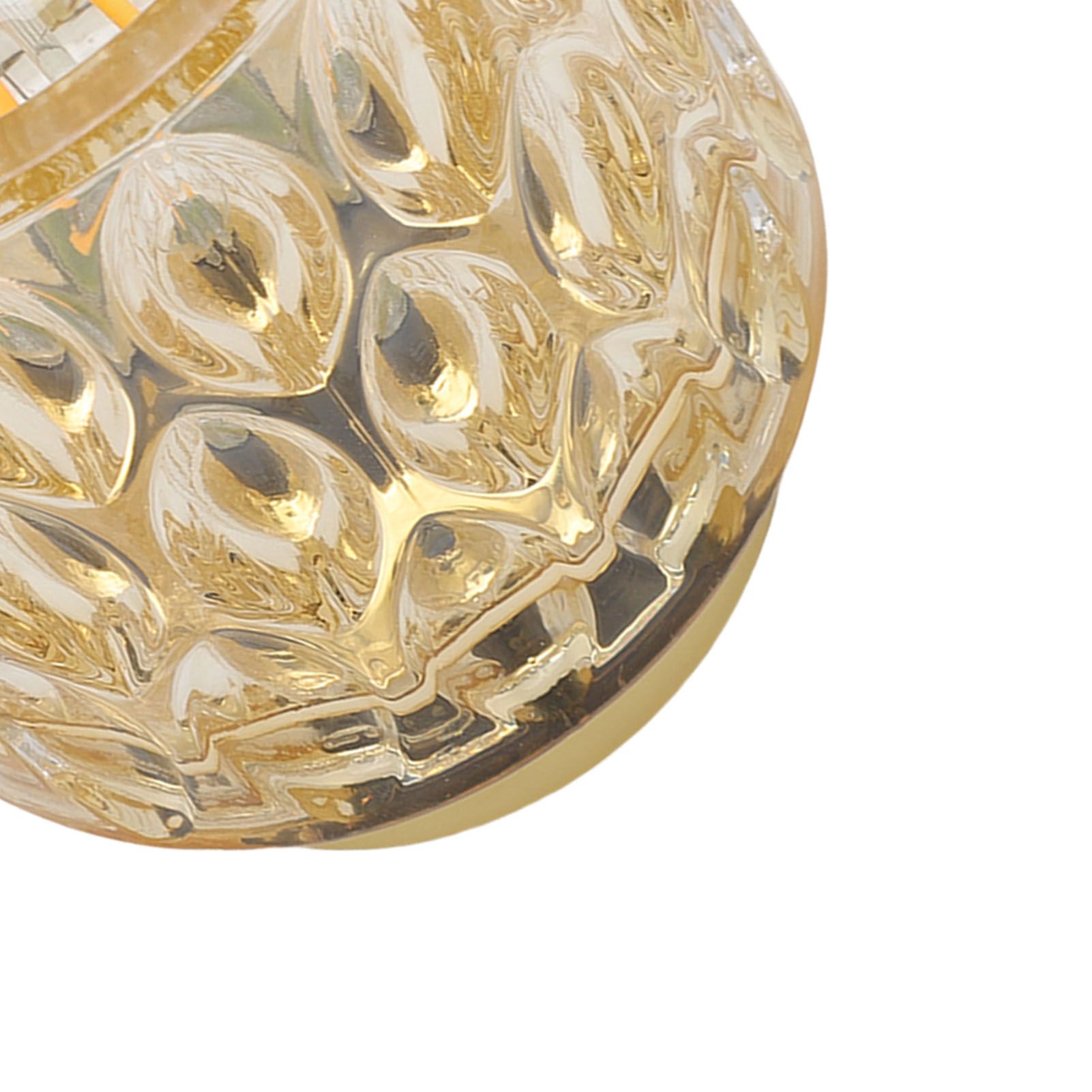 Battery Operated Lamp with Timer LED Bulb Cordless Table Lamp Glass Accent view 5