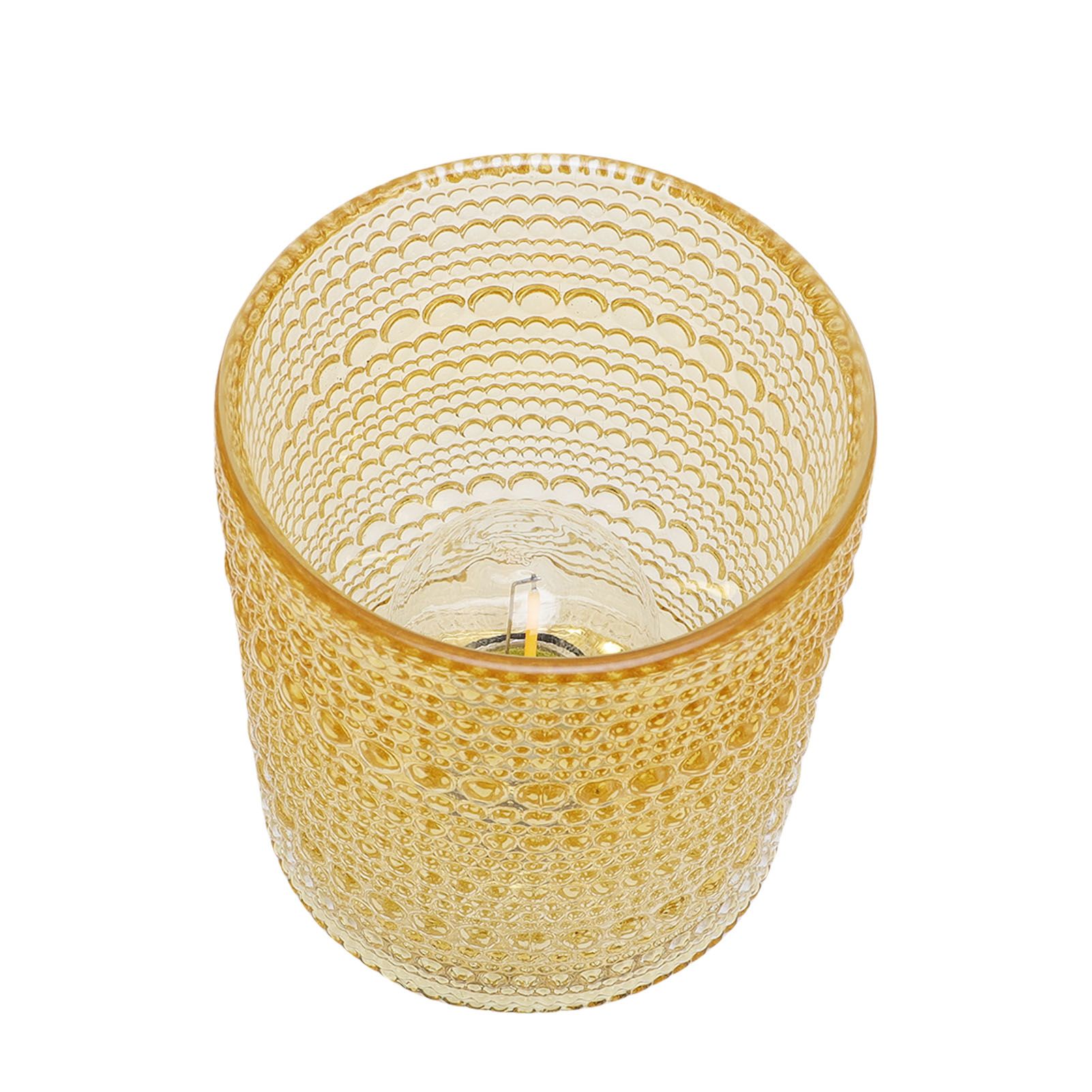 Battery Operated Lamp with Timer LED Bulb Amber Glass Table Lamp Decorative view 8
