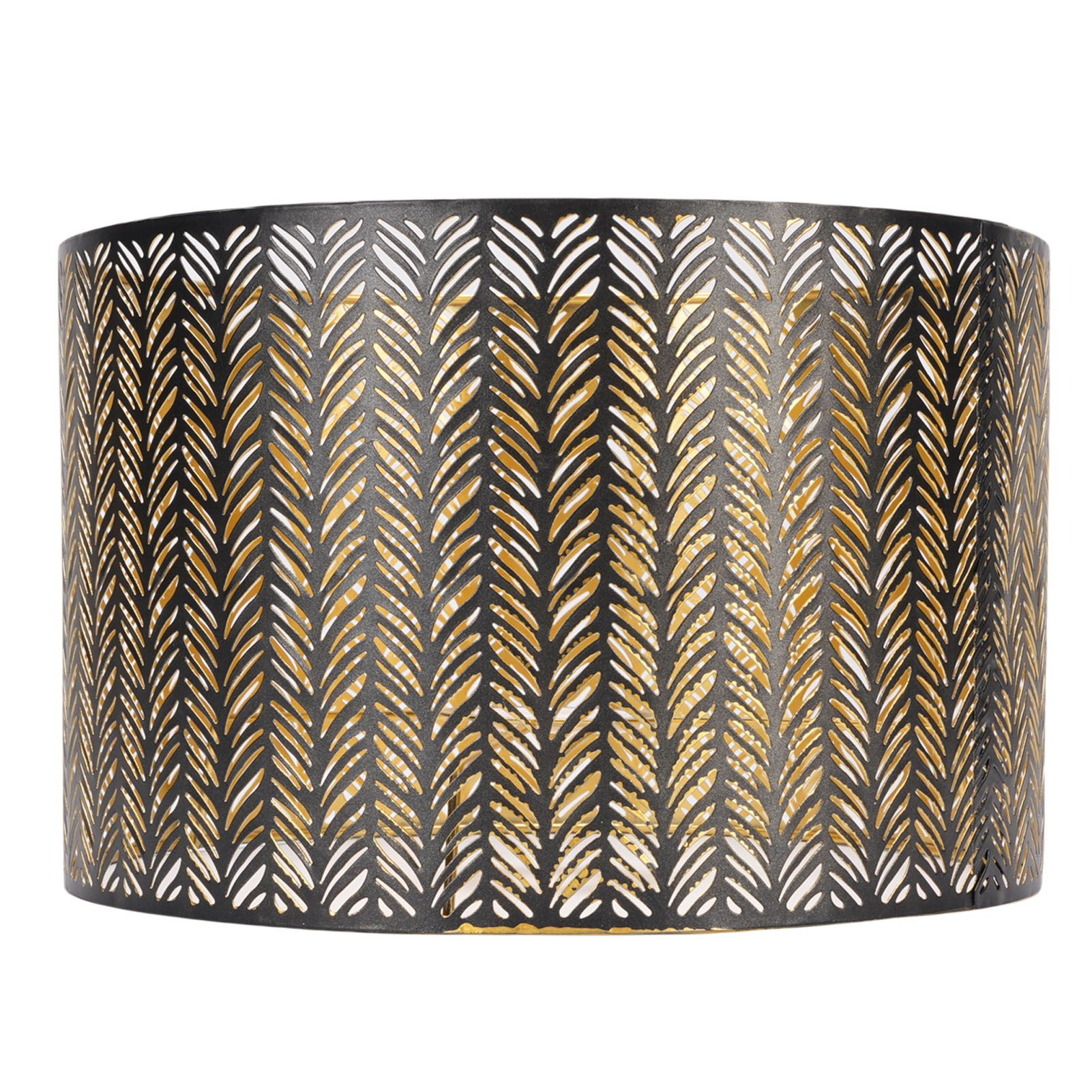 Metal Lampshade E14 E27 Iron Cylinder Shape Hollow Out Leaf Decorative Lamp view 3