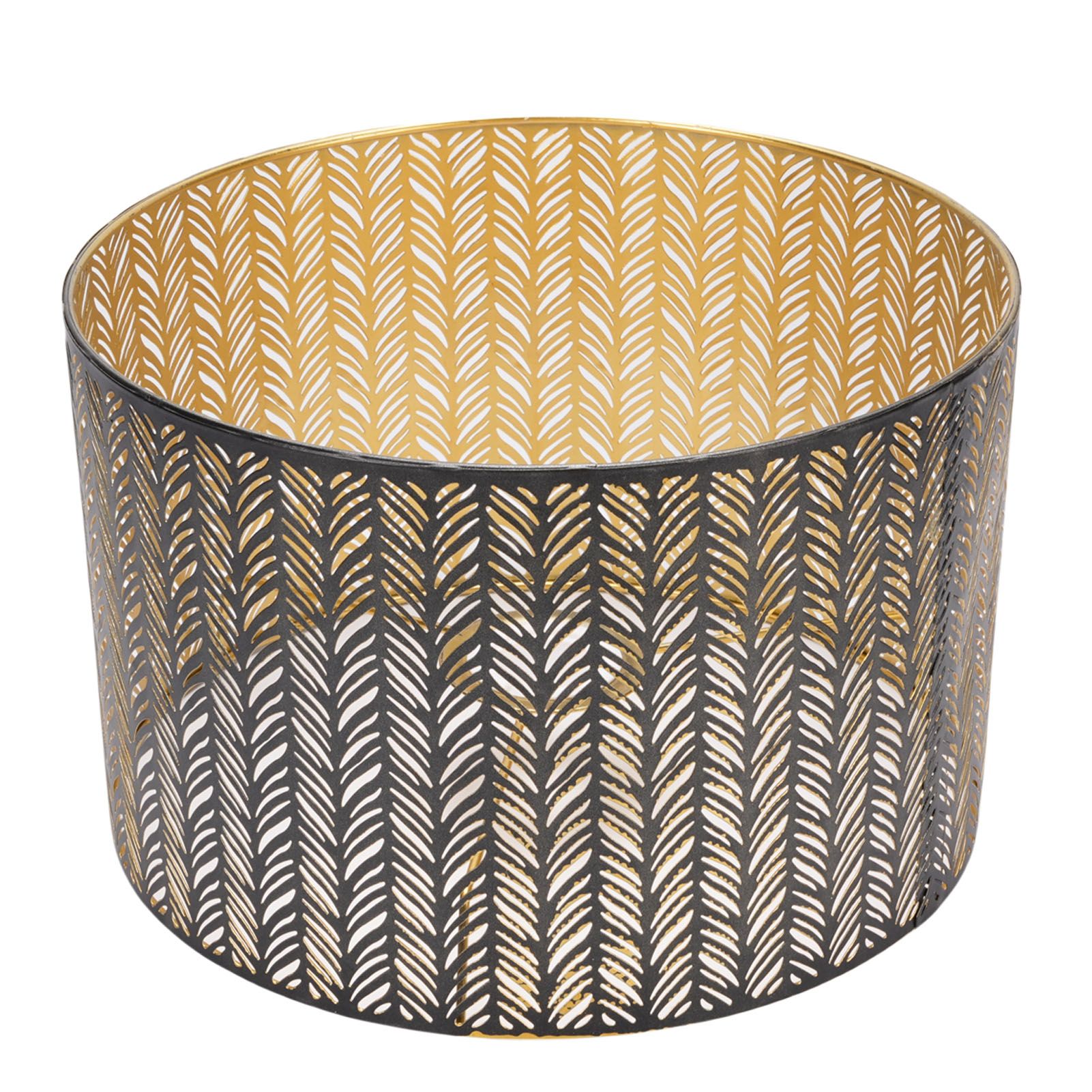 Metal Lampshade E14 E27 Iron Cylinder Shape Hollow Out Leaf Decorative Lamp view 4