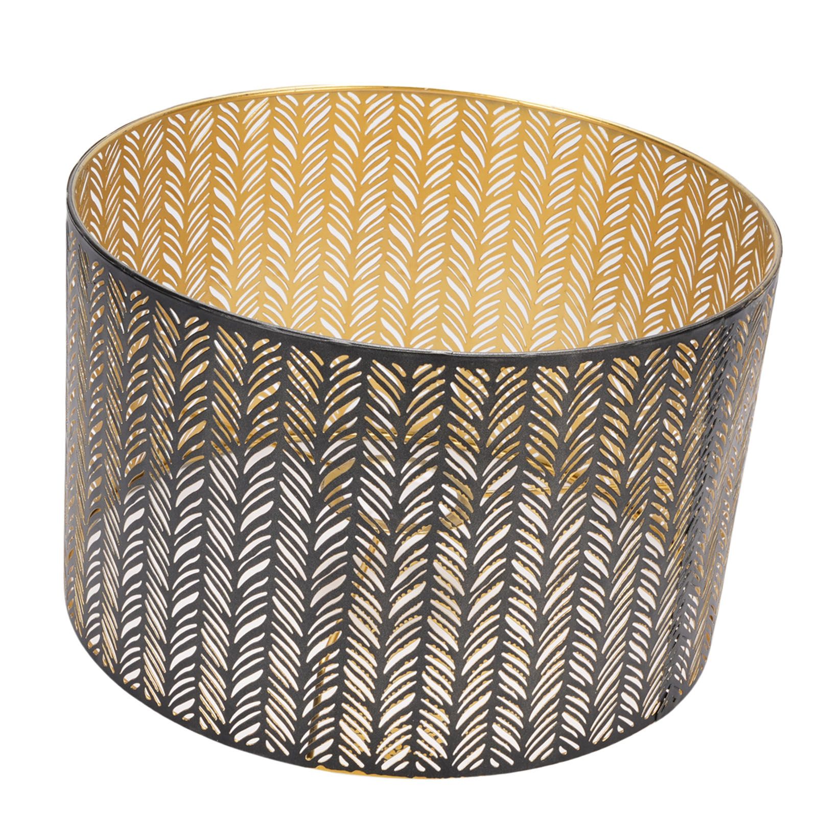 Metal Lampshade E14 E27 Iron Cylinder Shape Hollow Out Leaf Decorative Lamp view 9