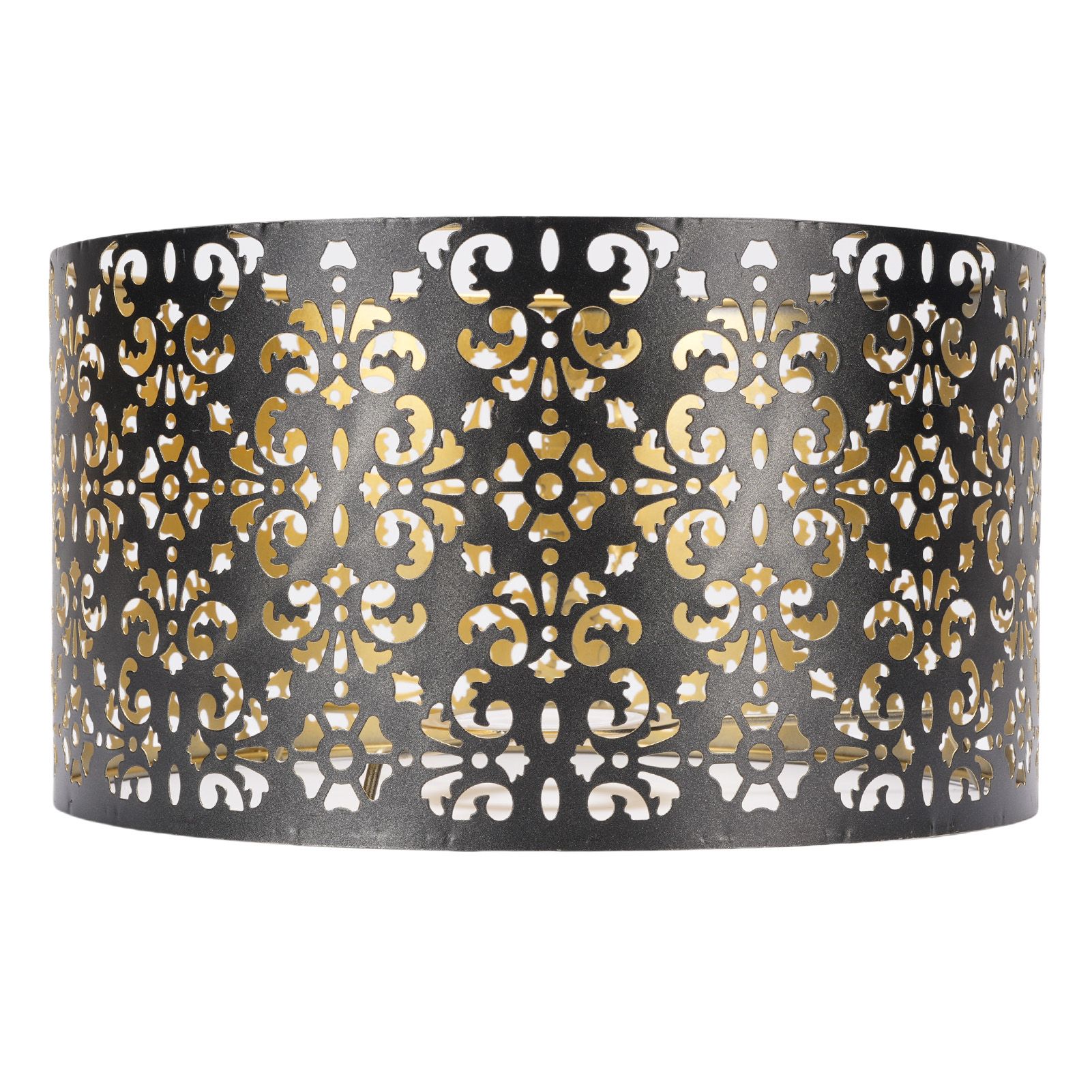 Metal Hollow Lamp Shade Aesthetic Iron Hollow Out Flower Pattern Lampshade for view 3
