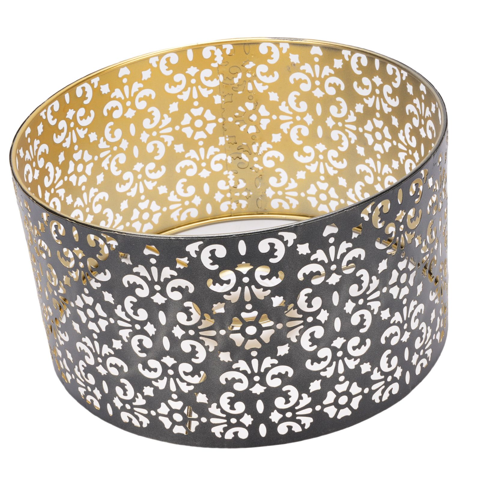Metal Hollow Lamp Shade Aesthetic Iron Hollow Out Flower Pattern Lampshade for view 8