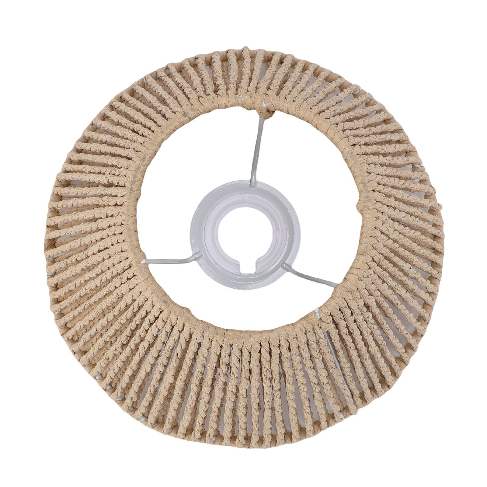 Rope Woven Desk Lampshade E27 E14 Decorative Waving Hem Lamp Shade for Kitchen view 12