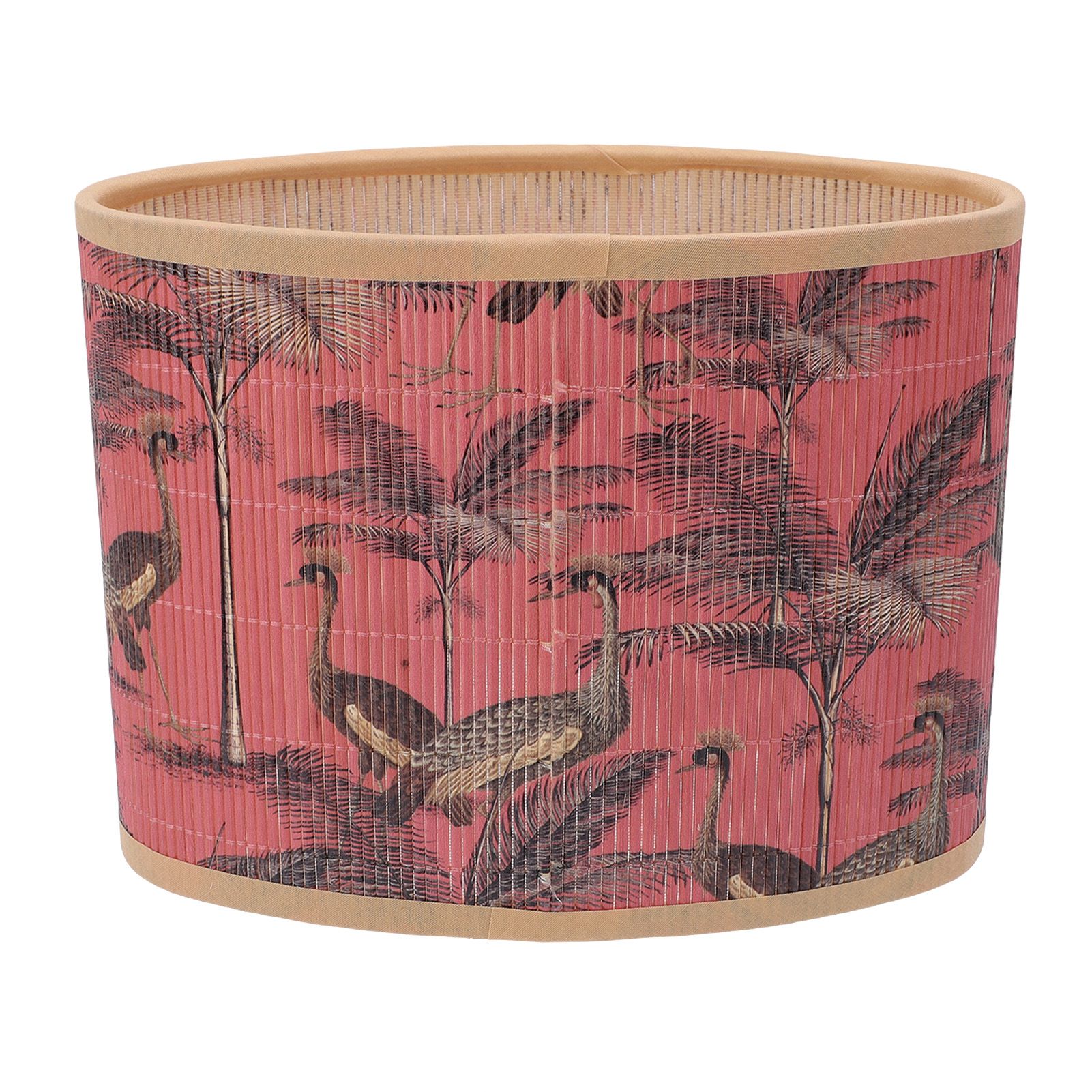 Boho Drum Lampshade Printed E27 E14 Decorative Vintage Woven Drum Lamp Shade view 3