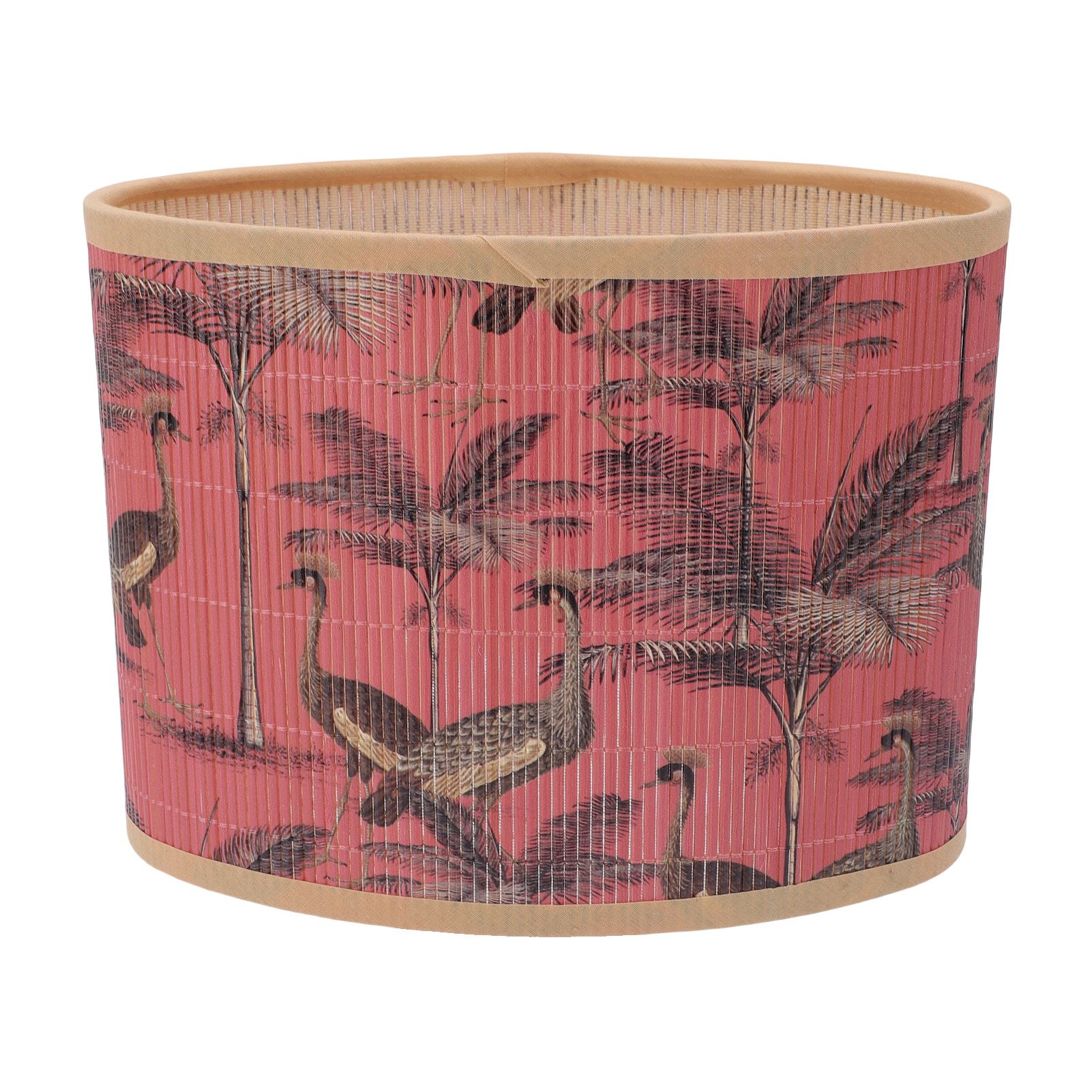 Boho Drum Lampshade Printed E27 E14 Decorative Vintage Woven Drum Lamp Shade view 4