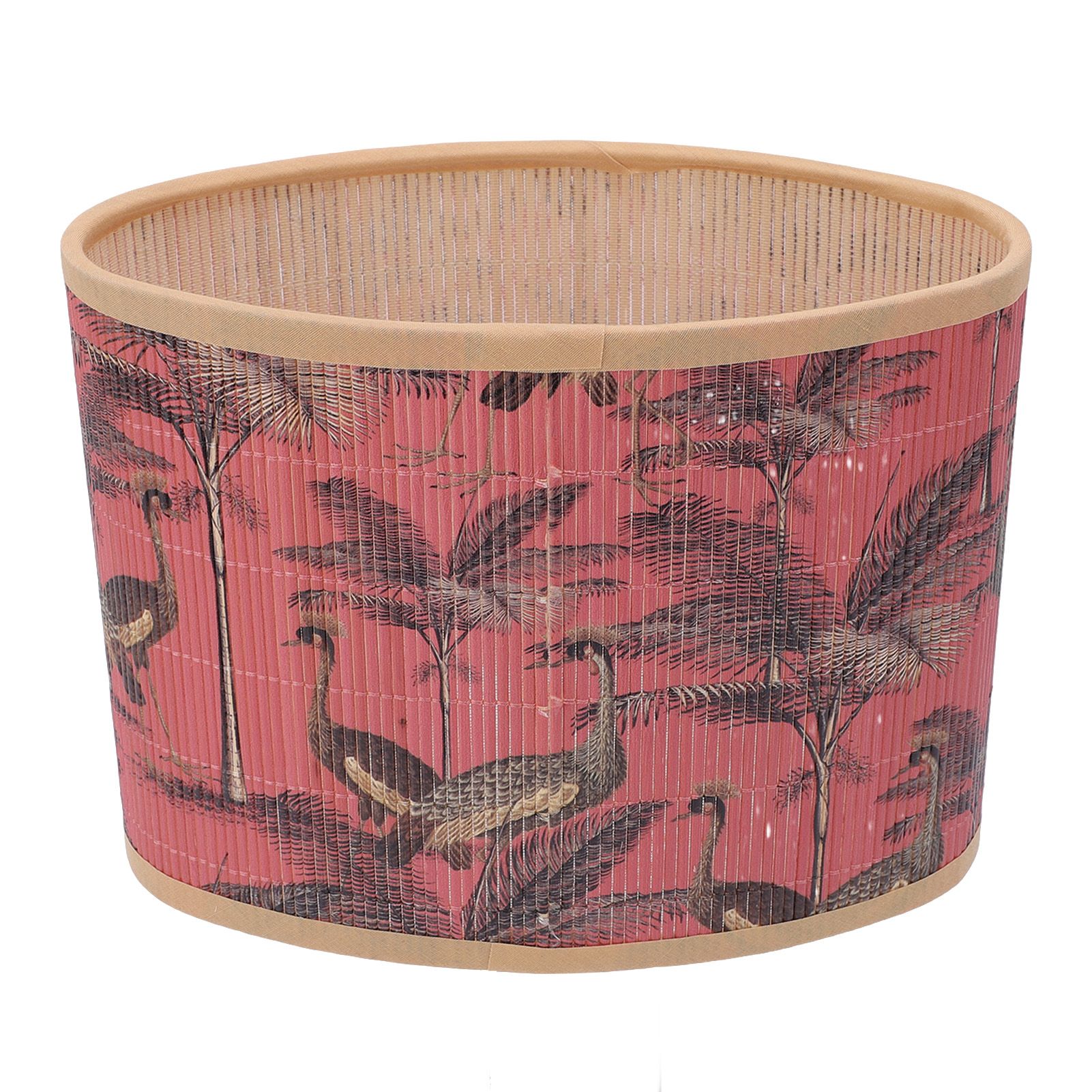 Boho Drum Lampshade Printed E27 E14 Decorative Vintage Woven Drum Lamp Shade view 12