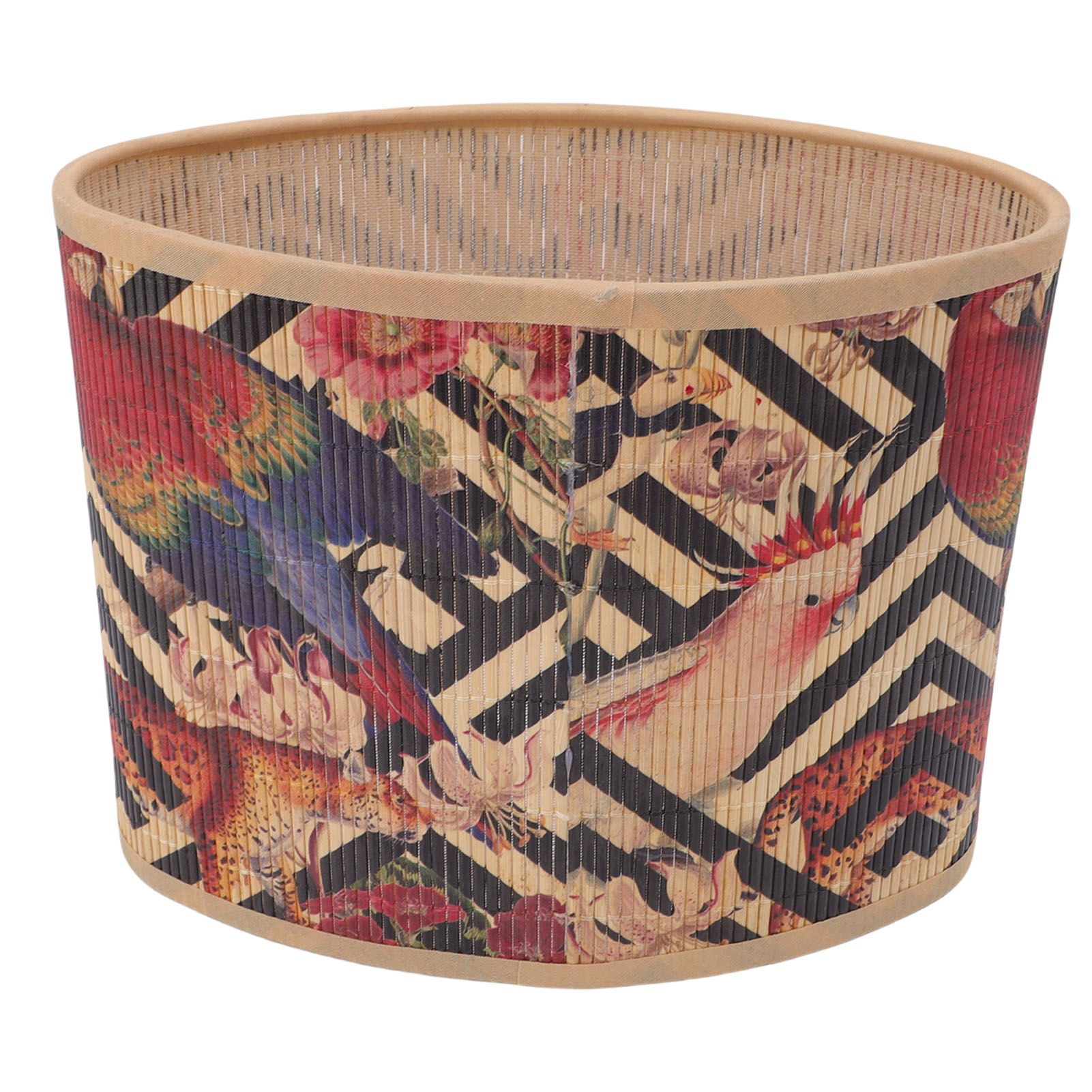 Printed Lamp Shade E27 E14 Vintage Elliptical Shape Bambusoideae Bedside Lamp view 8