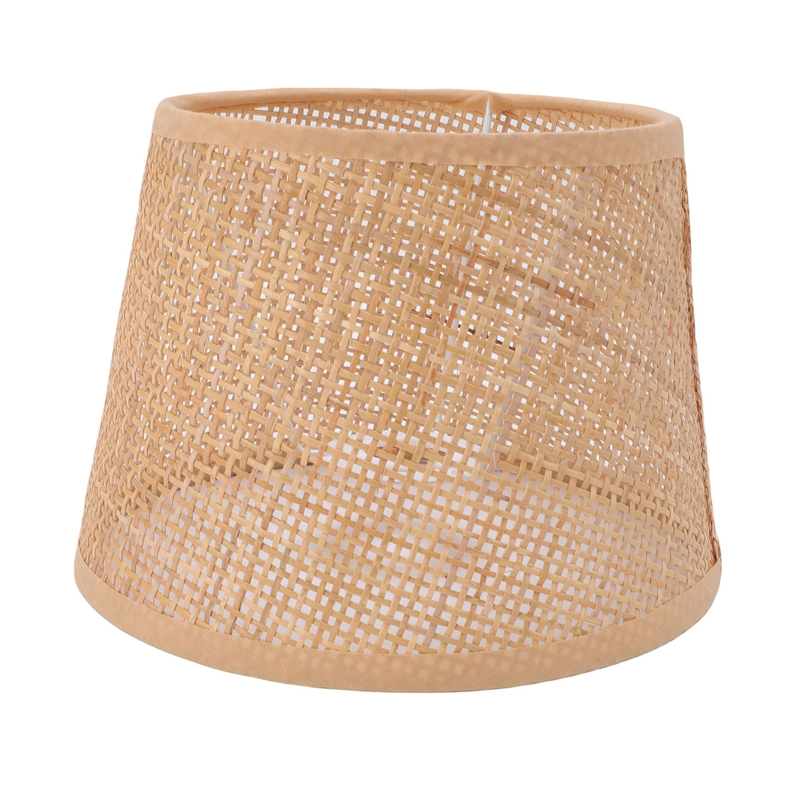 Lamp Shade Retro Hand Crafted Rattan Woven Lampshade Compatible with E27 E14 — image 1
