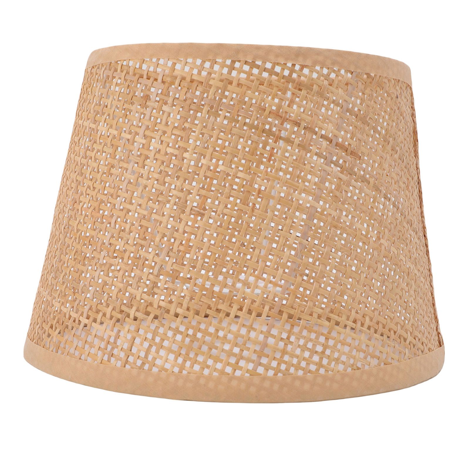 Lamp Shade Retro Hand Crafted Rattan Woven Lampshade Compatible with E27 E14 view 3