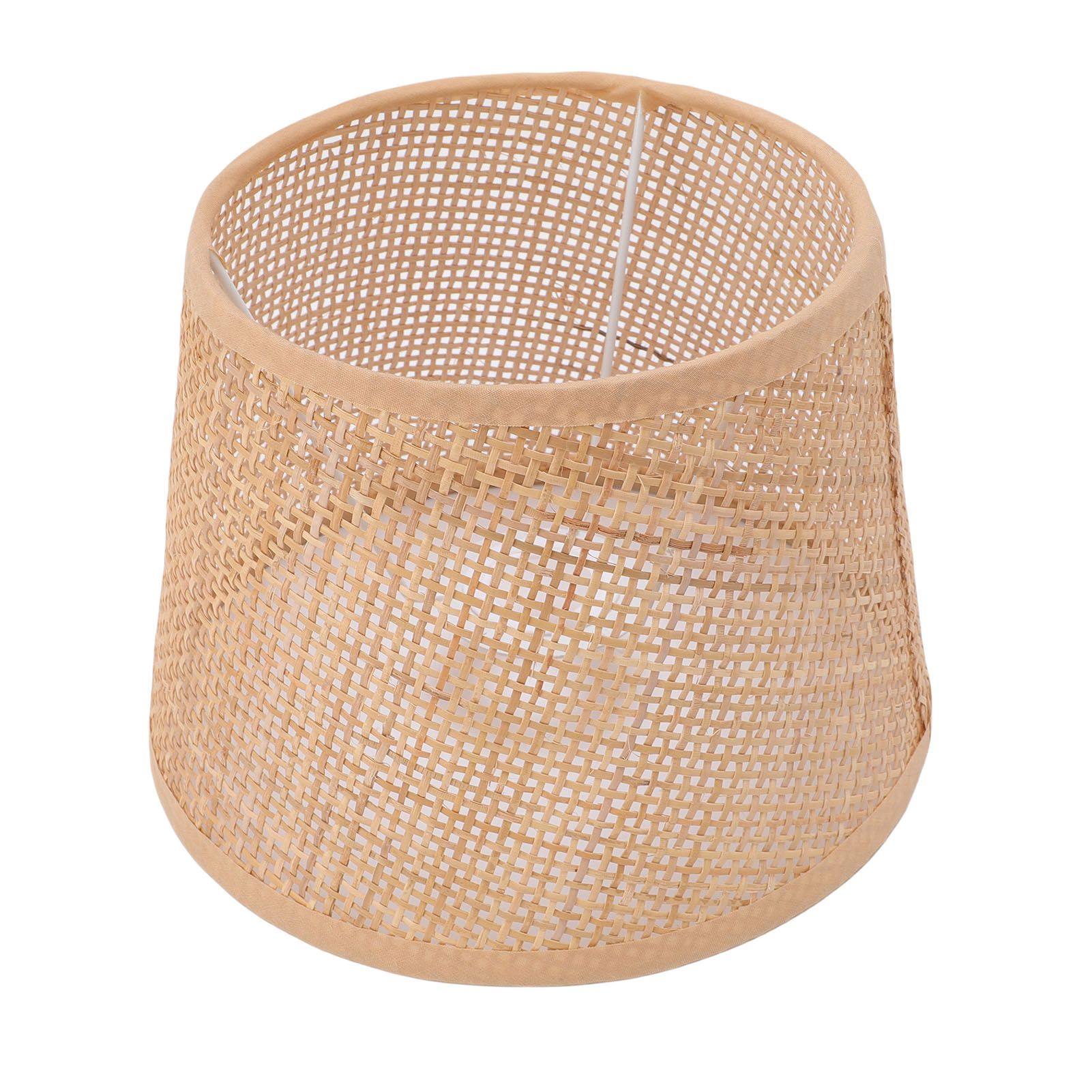 Lamp Shade Retro Hand Crafted Rattan Woven Lampshade Compatible with E27 E14 view 4