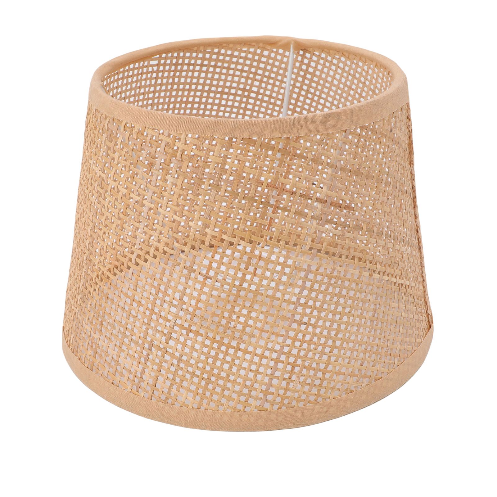 Lamp Shade Retro Hand Crafted Rattan Woven Lampshade Compatible with E27 E14 view 6