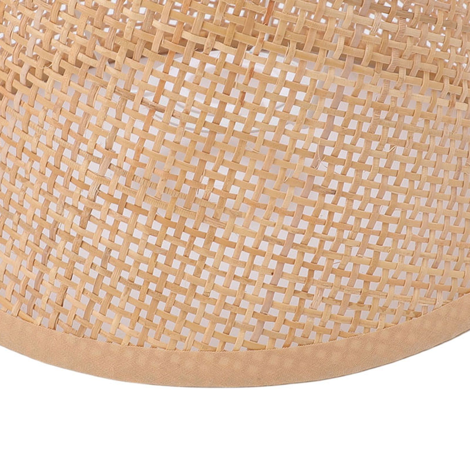 Lamp Shade Retro Hand Crafted Rattan Woven Lampshade Compatible with E27 E14 view 7