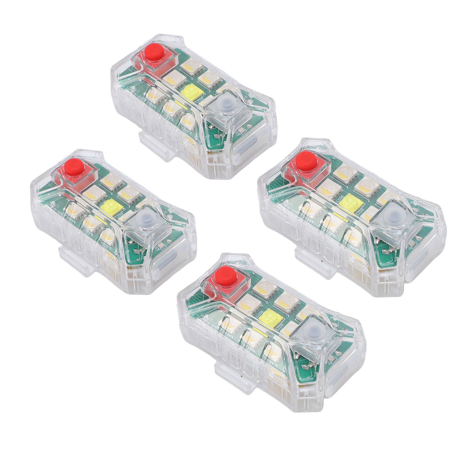 4PCS Wireless LED Strobe Lights with Remote Control RGB 7 Color Rechargeable
