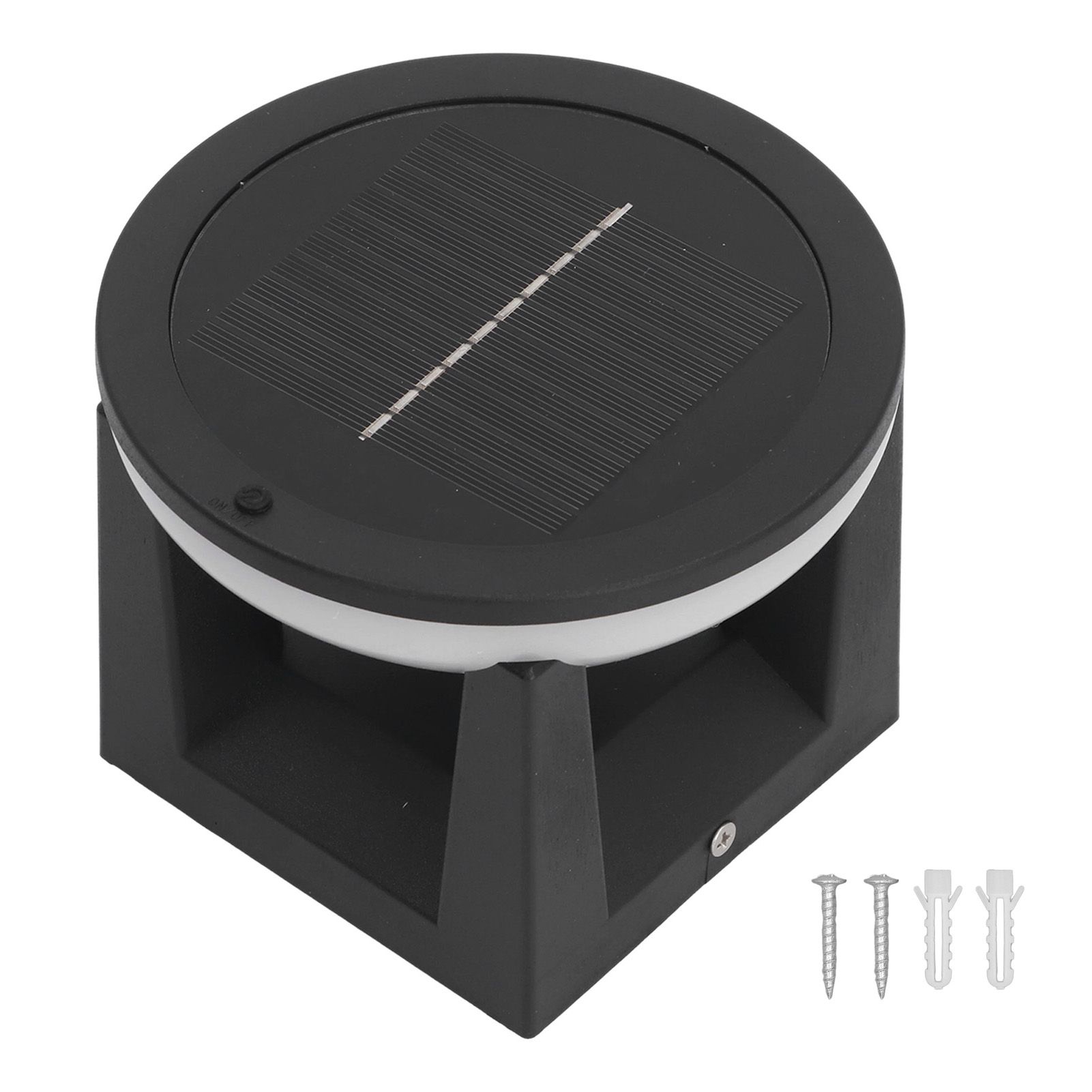 Solar Post Light Outdoor Column Pillar Lamp Y140 Round view 2