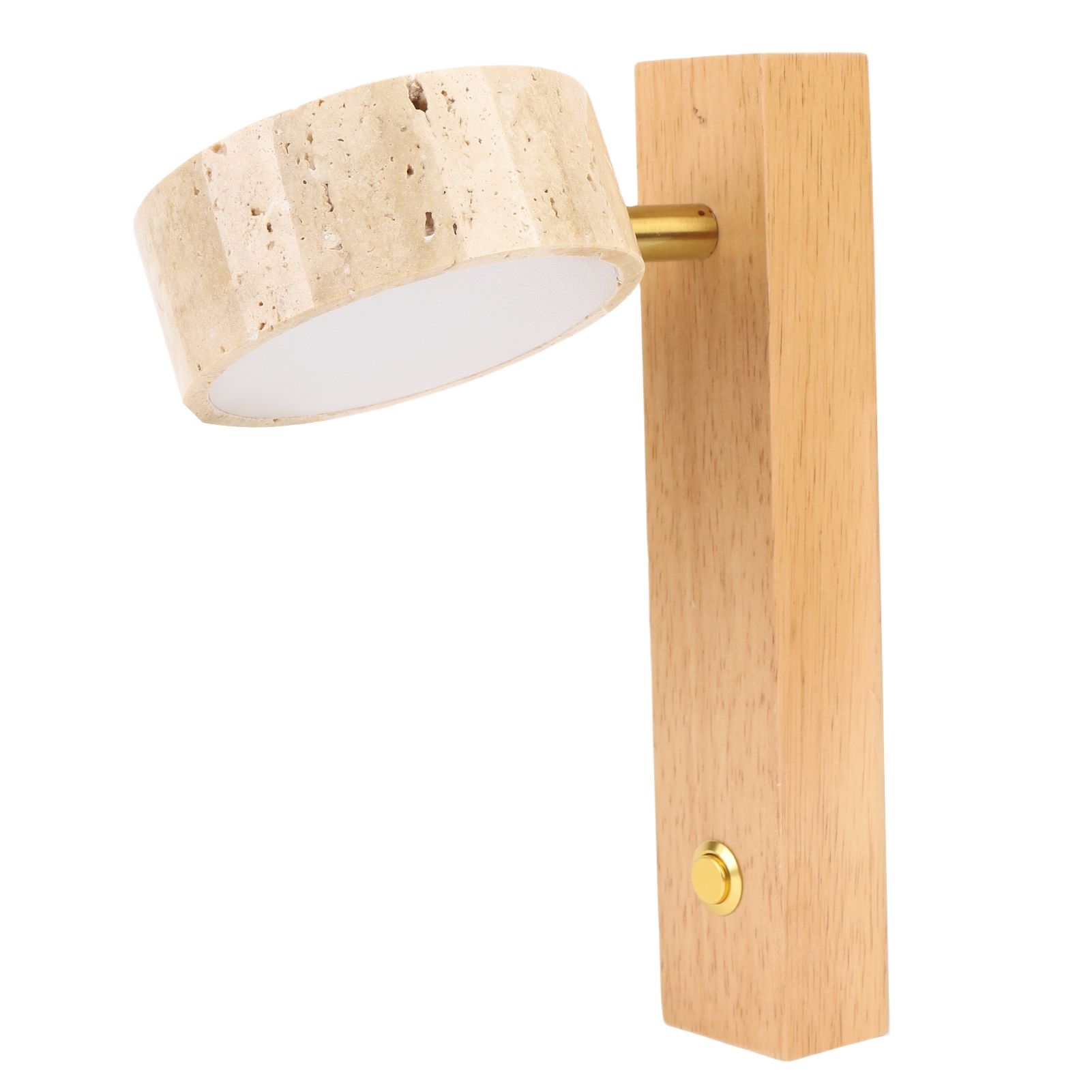 Rotating Stone Wall Sconce with Switch LED Warm Light Adjustable Angle Rustic view 6