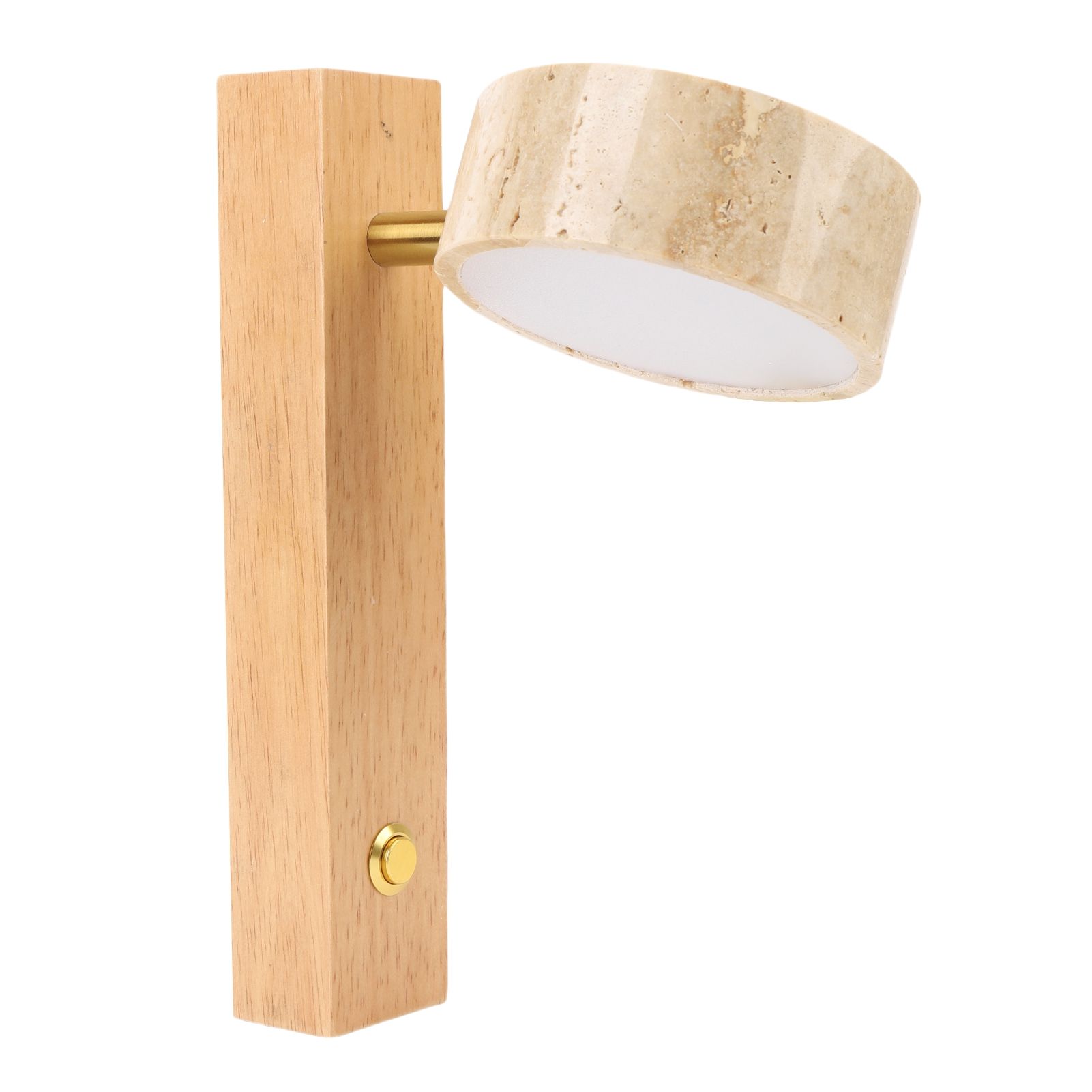 Rotating Stone Wall Sconce with Switch LED Warm Light Adjustable Angle Rustic view 8