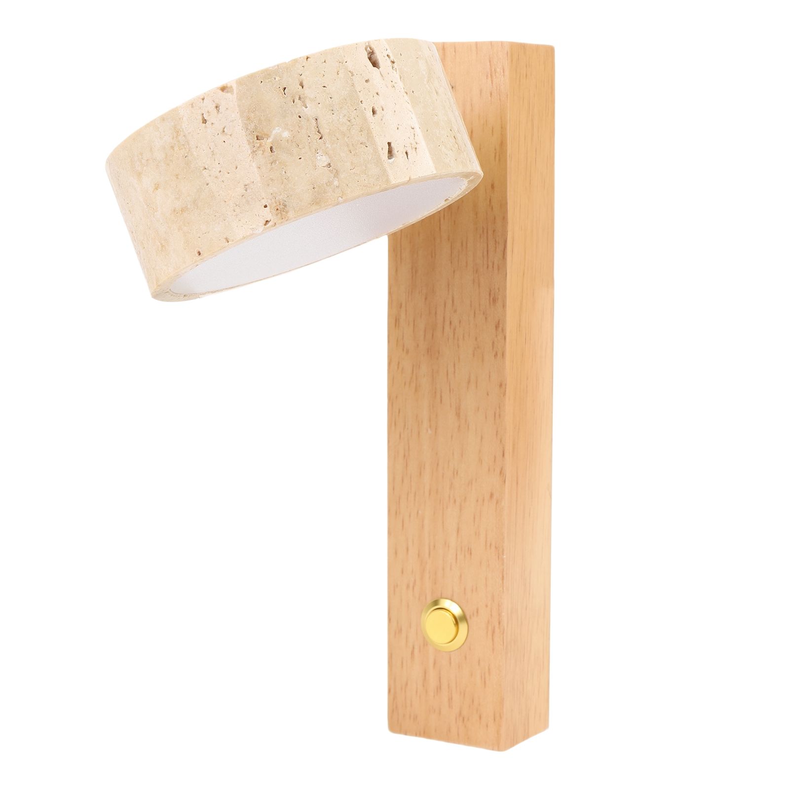 Rotating Stone Wall Sconce with Switch LED Warm Light Adjustable Angle Rustic view 9