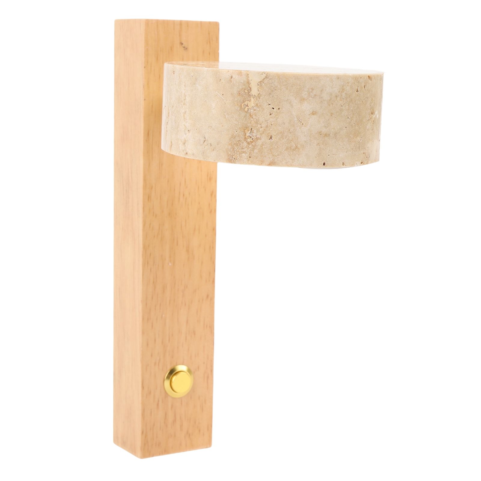 Rotating Stone Wall Sconce with Switch LED Warm Light Adjustable Angle Rustic view 12