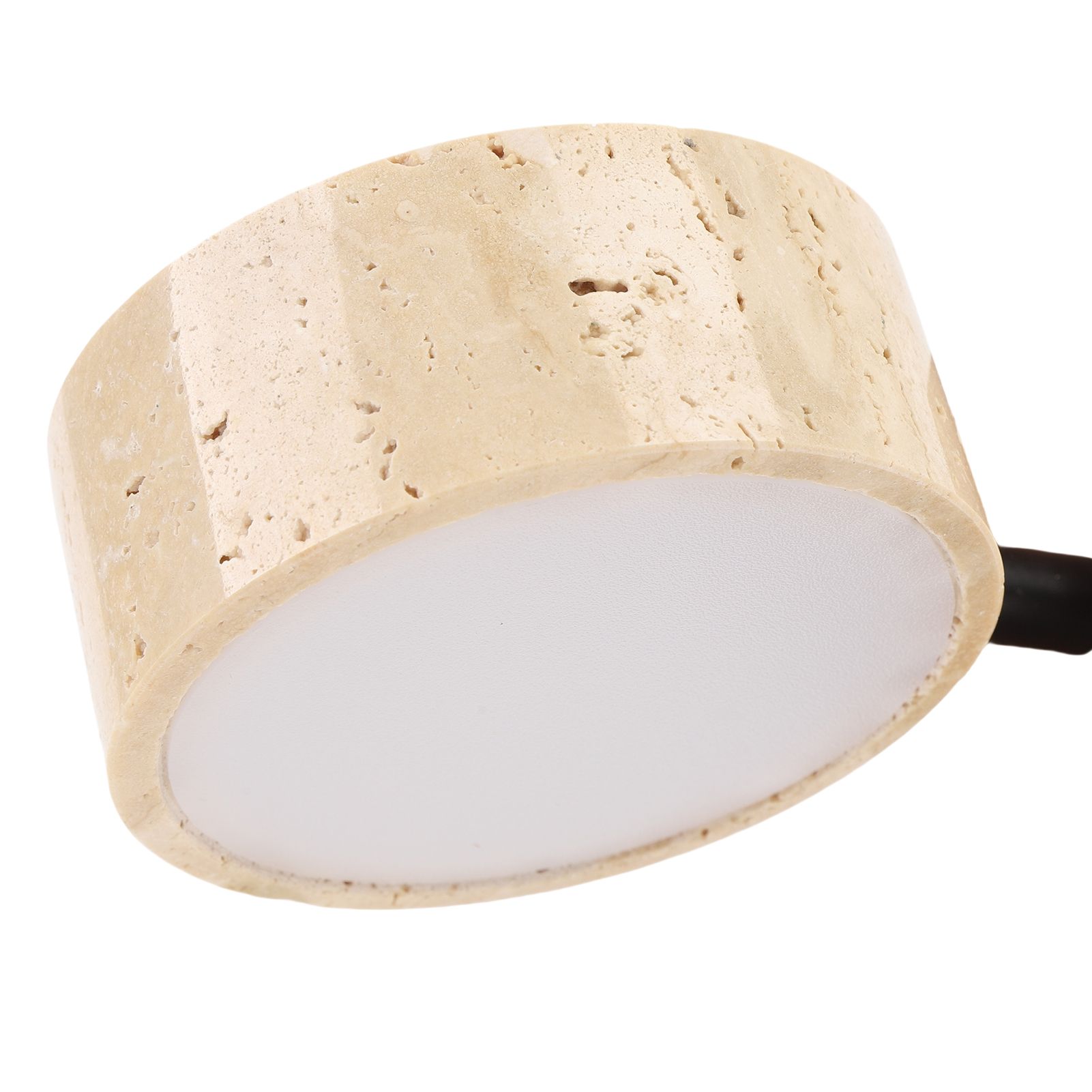 Rotating Stone Wall Sconce with Switch LED Warm Light Adjustable Angle Rustic view 2