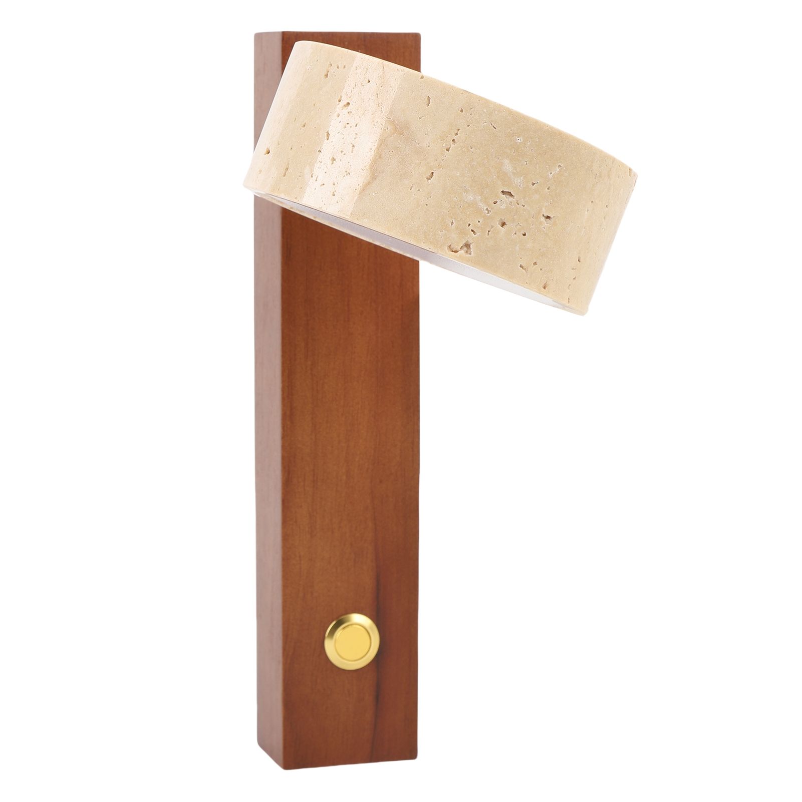 Rotating Stone Wall Sconce with Switch LED Warm Light Adjustable Angle Rustic view 9