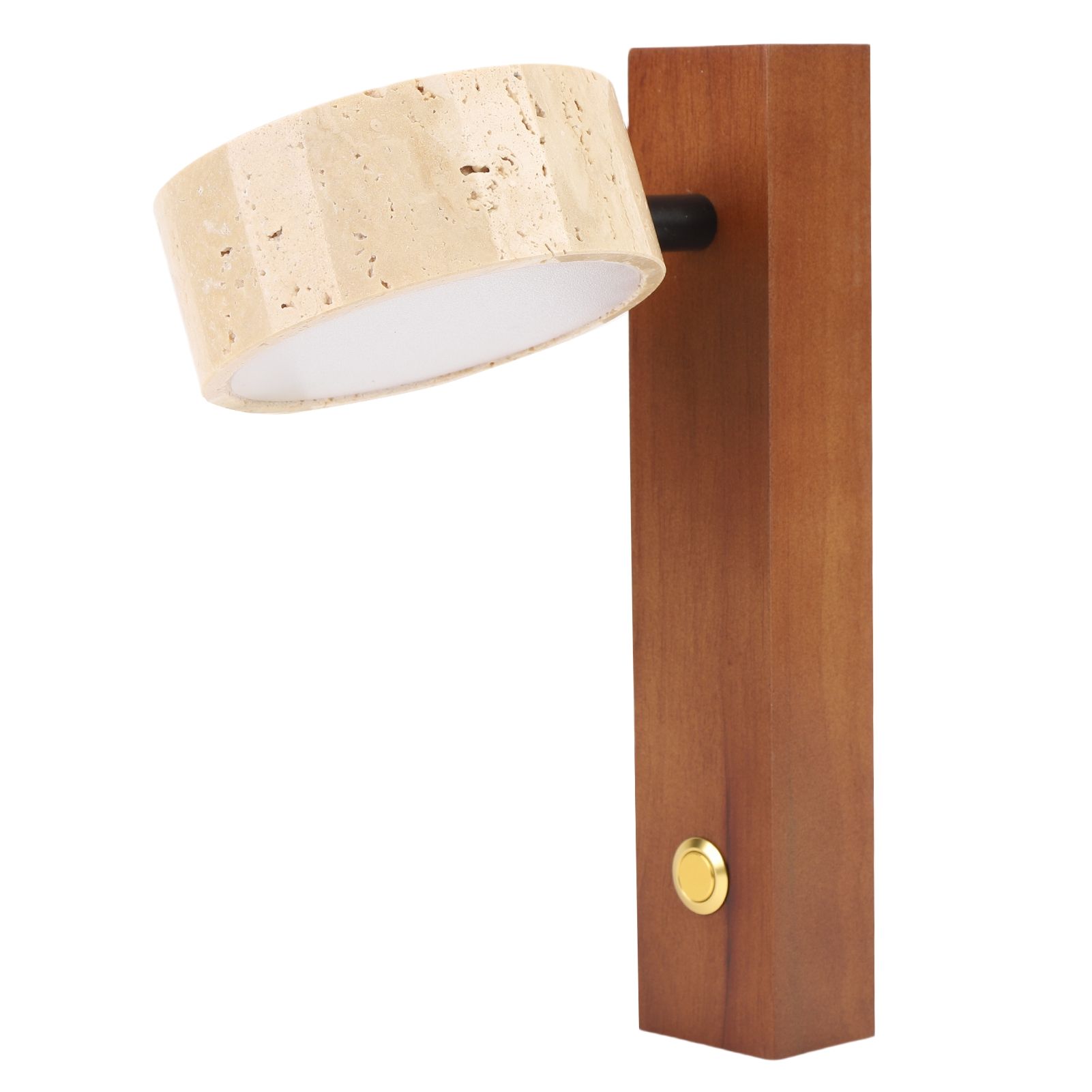 Rotating Stone Wall Sconce with Switch LED Warm Light Adjustable Angle Rustic view 10