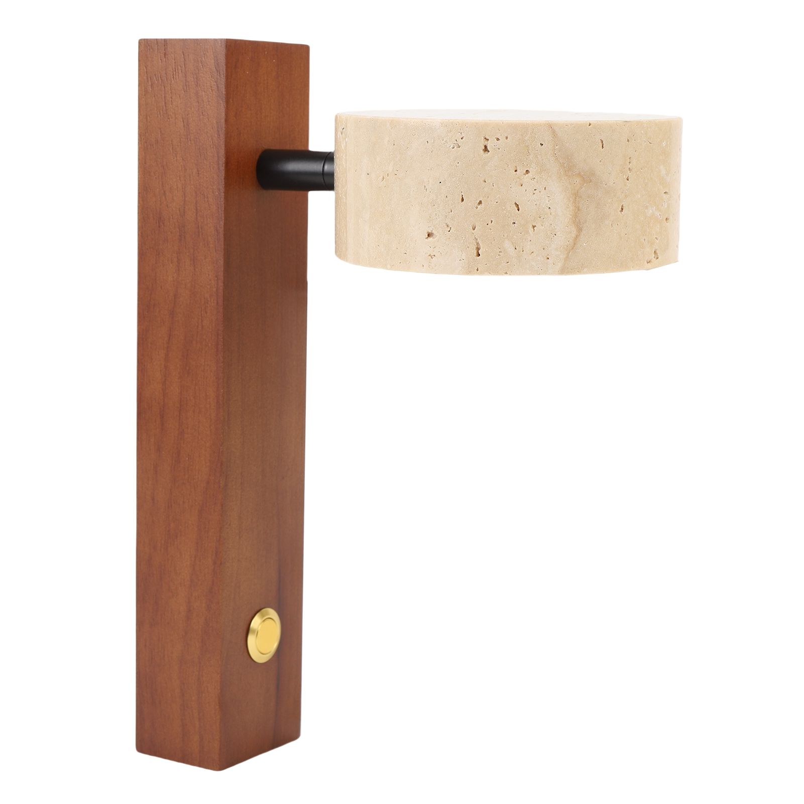 Rotating Stone Wall Sconce with Switch LED Warm Light Adjustable Angle Rustic view 11