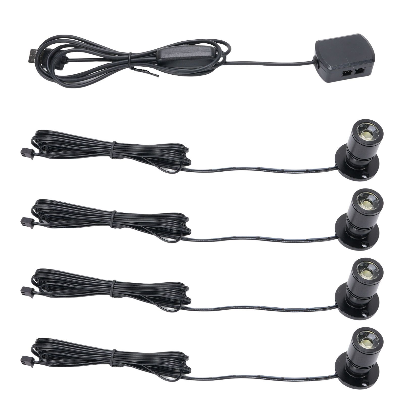 4PCS Mini Spotlight 90LM USB 360 Degree Rotating Indoor Spot Light Accent view 4
