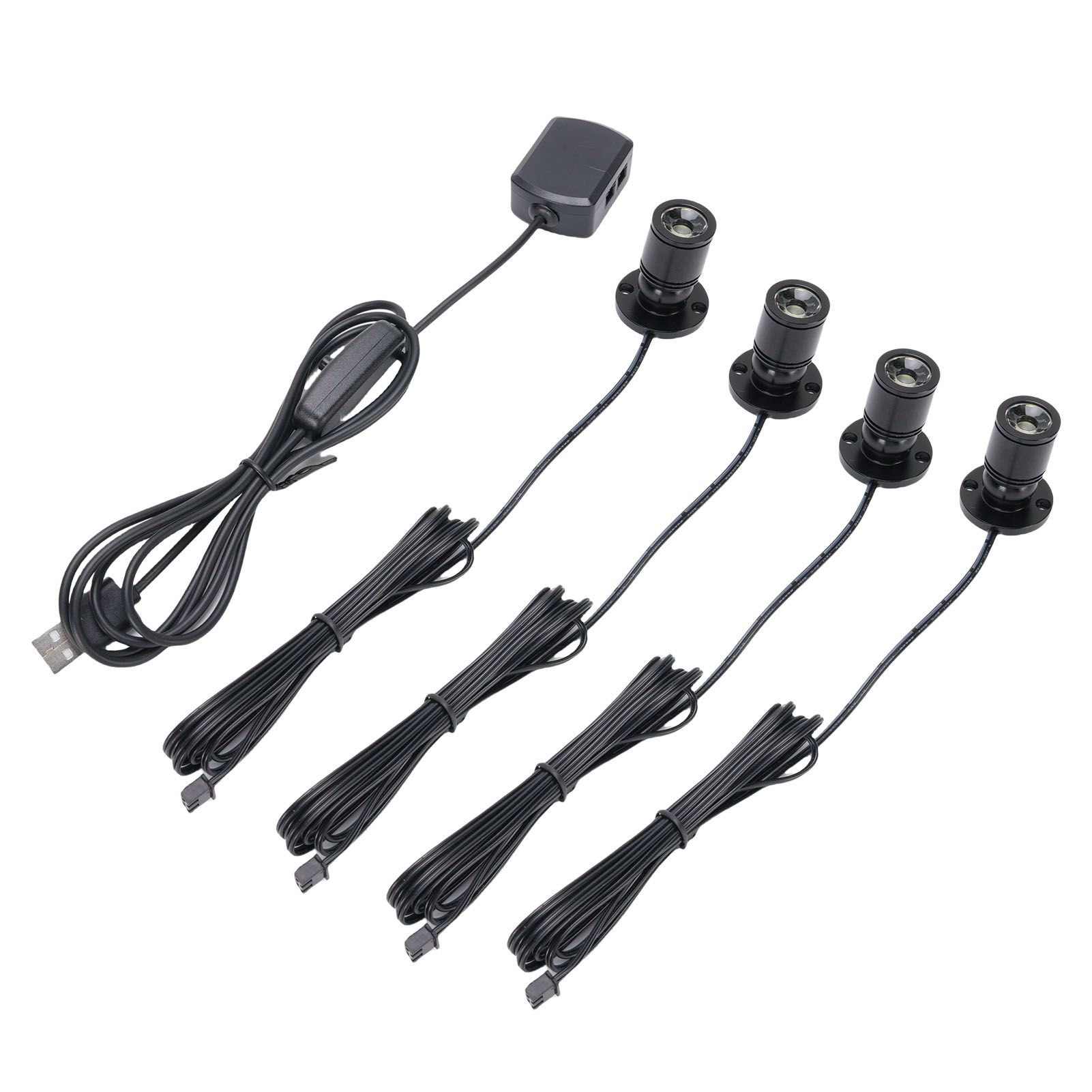 4PCS Mini Spotlight 90LM USB 360 Degree Rotating Indoor Spot Light Accent view 6