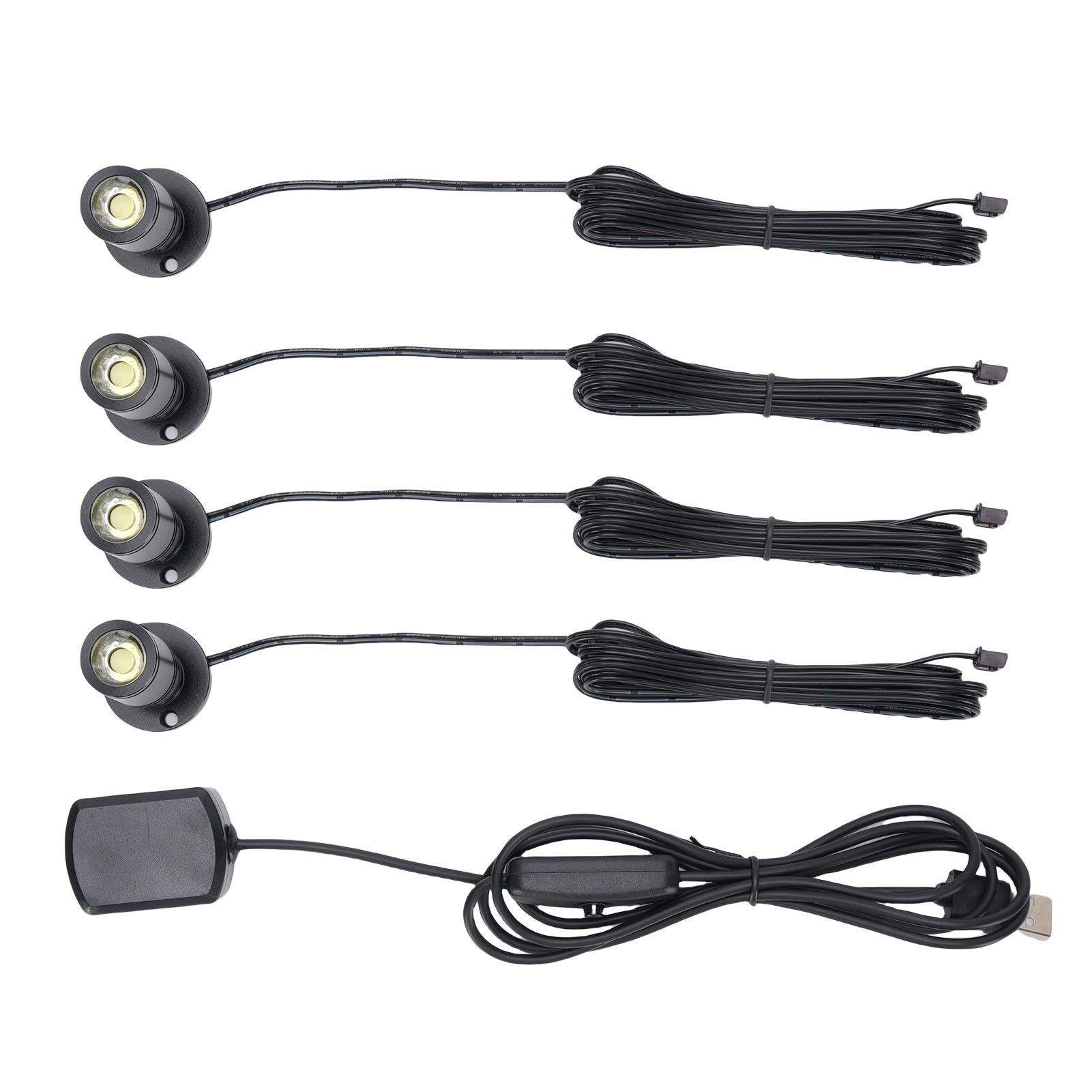 4PCS Mini Spotlight 90LM USB 360 Degree Rotating Indoor Spot Light Accent view 10