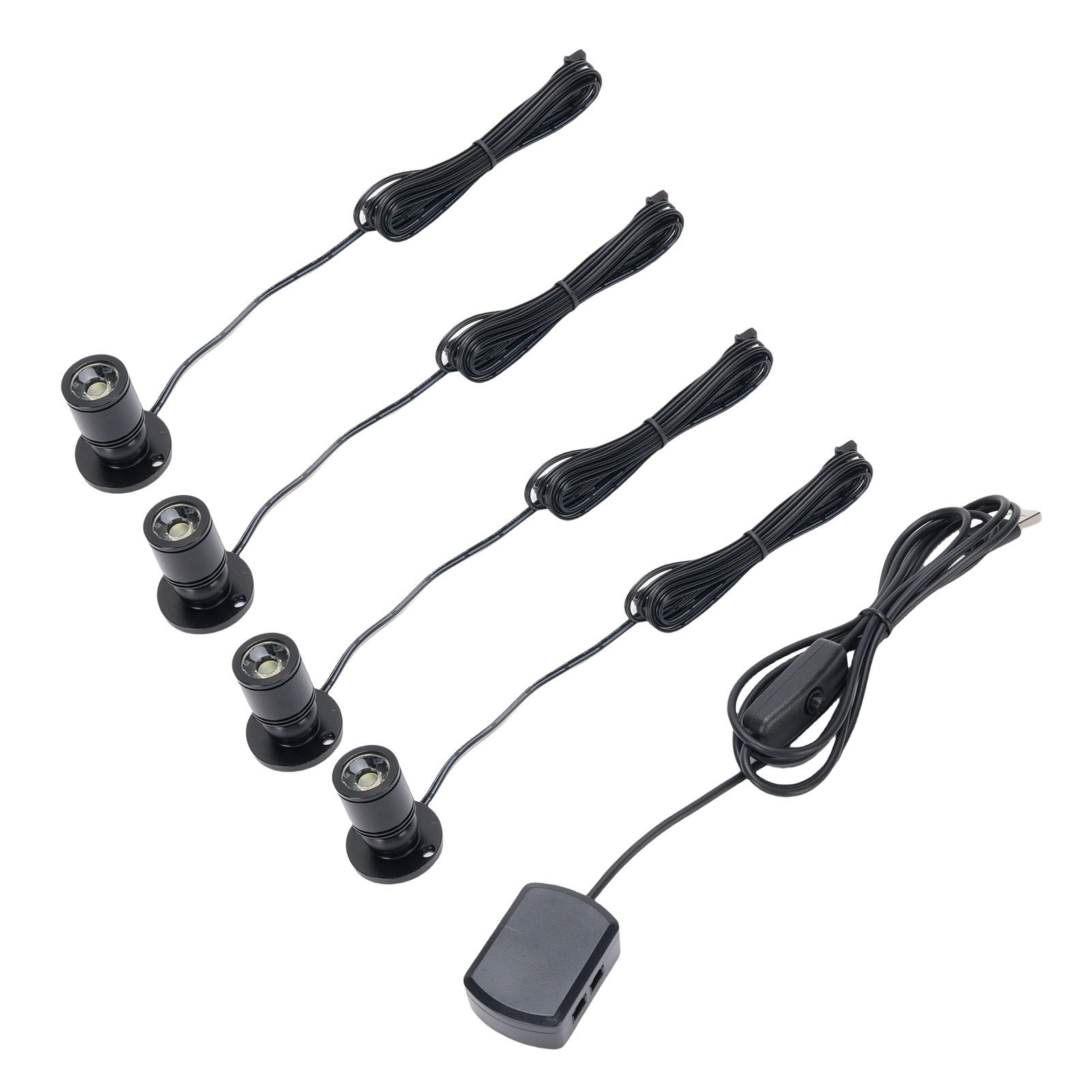 4PCS Mini Spotlight 90LM USB 360 Degree Rotating Indoor Spot Light Accent view 12