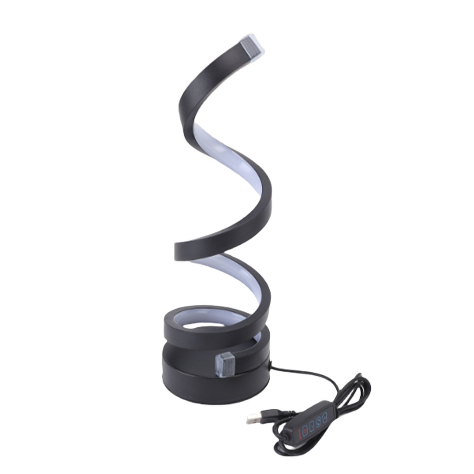 Spiral Table Lamp Aluminum 3 Colors Dimmable Decorative LED Bedside Lamp for view 3
