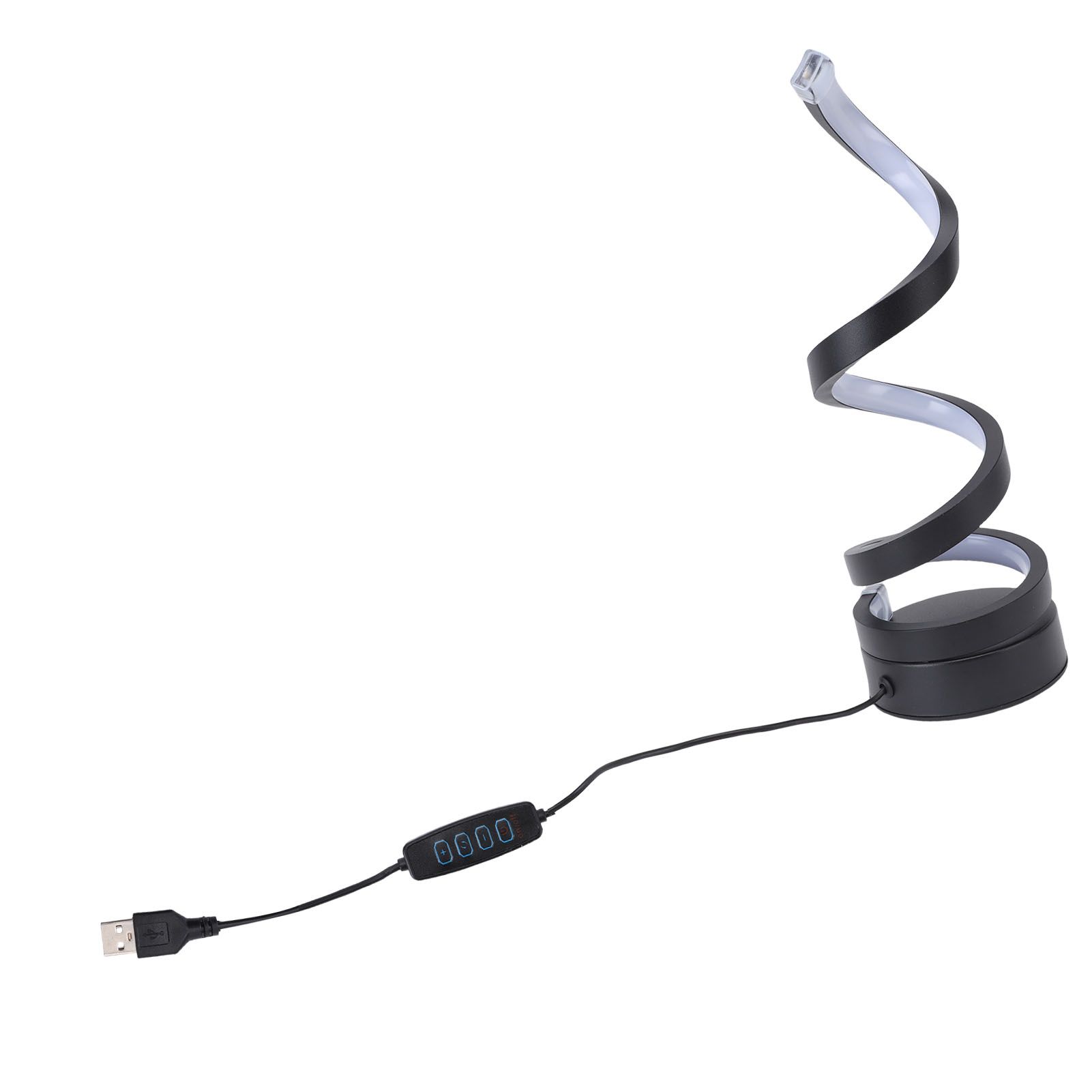 Spiral Table Lamp Aluminum 3 Colors Dimmable Decorative LED Bedside Lamp for view 4