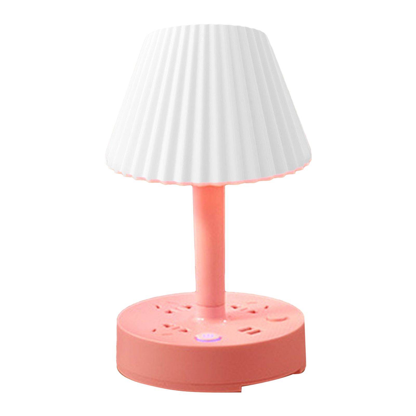 Power Strip Desk Lamp Soft Lighting Bedside Table Lamp with AC Outlet and view 3