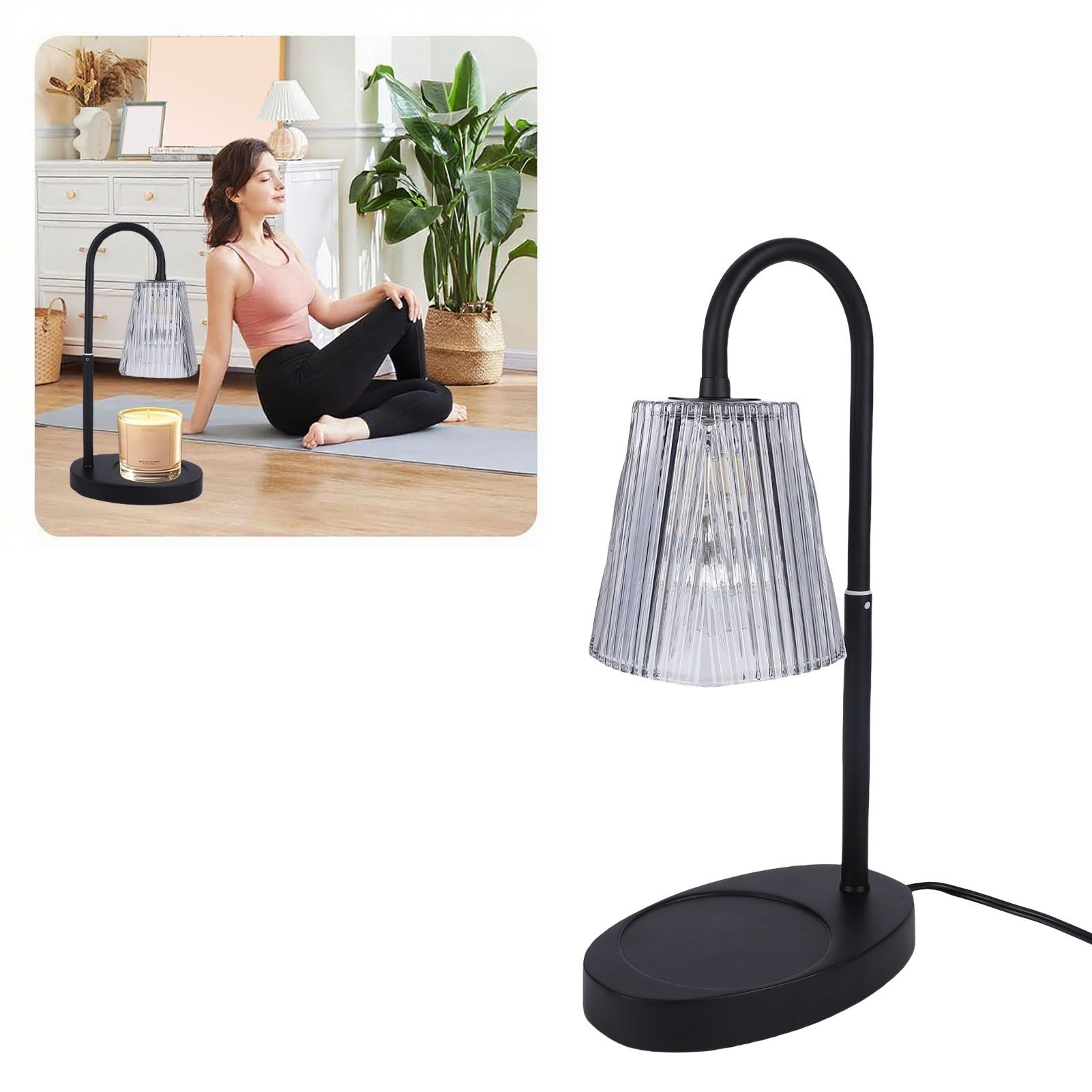 Candle Warmer Lamp Dimmable Electric Scented Wax Candle Melter with Timer and view 12