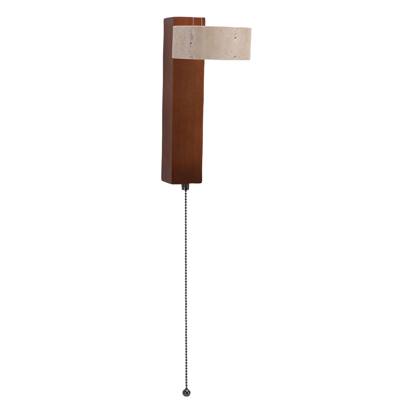 LED Wall Sconce Oak Wood Travertine Stone Modern Rotatable Wall Light Fixture view 12