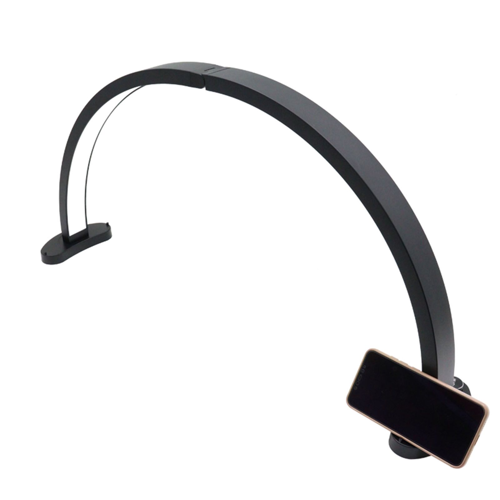 LED Desk Half Moon Light Black 3 Color Modes 10 Brightness Levels 28 Inch