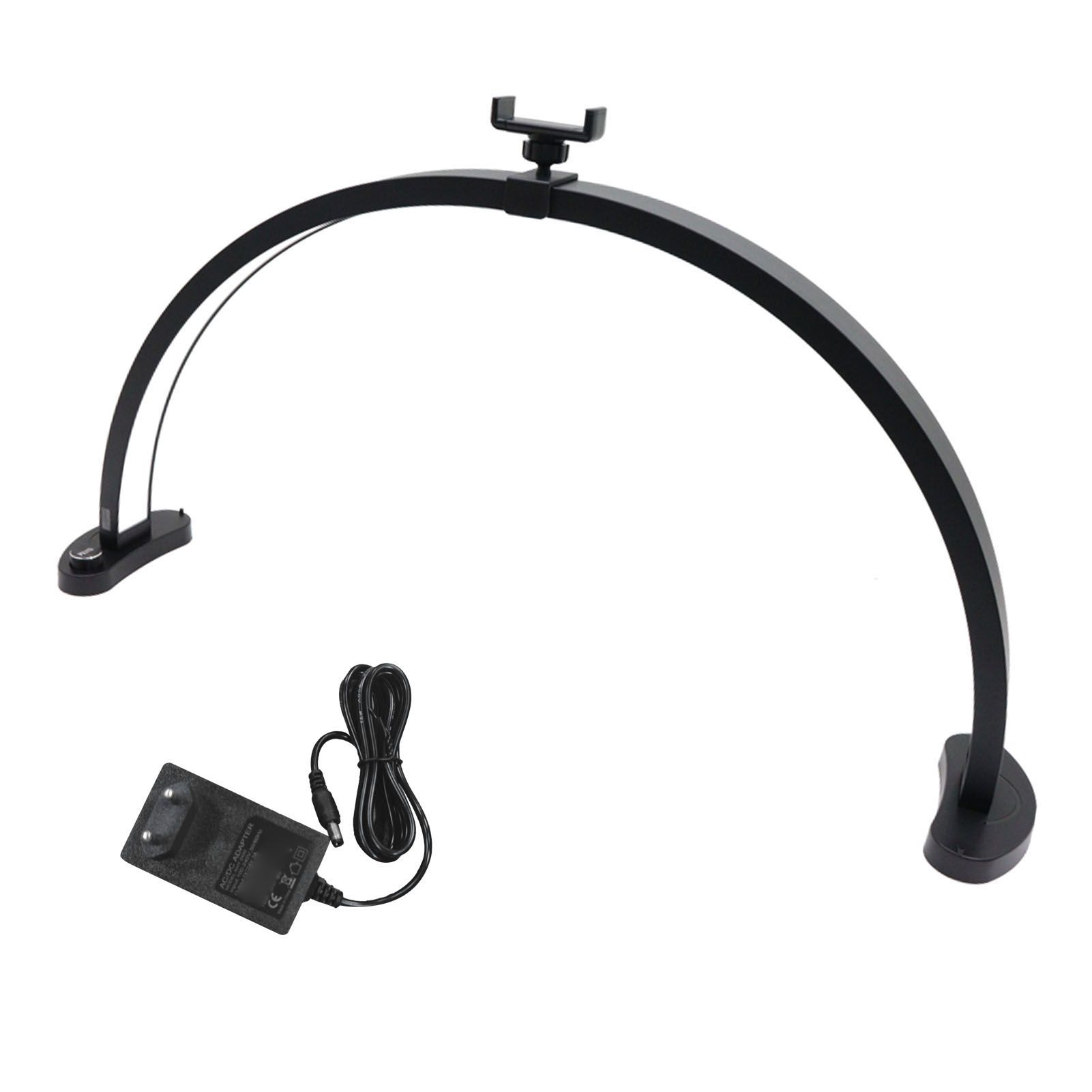 LED Desk Half Moon Light Black 3 Color Modes 10 Brightness Levels 28 Inch view 2
