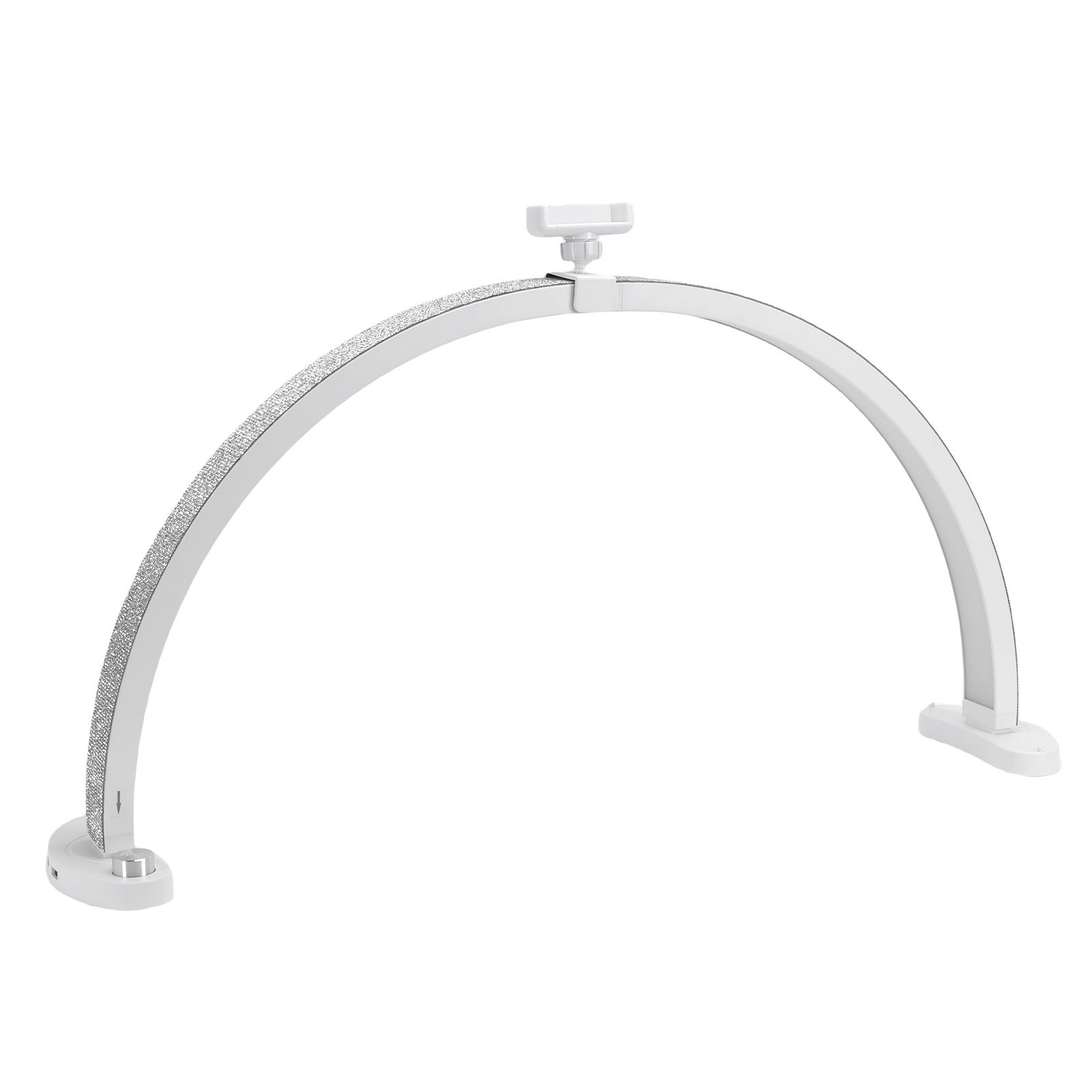 28 Inch LED Nail Table Lamp with Phone Stand Rhinestone Decor Foldable Arch view 12