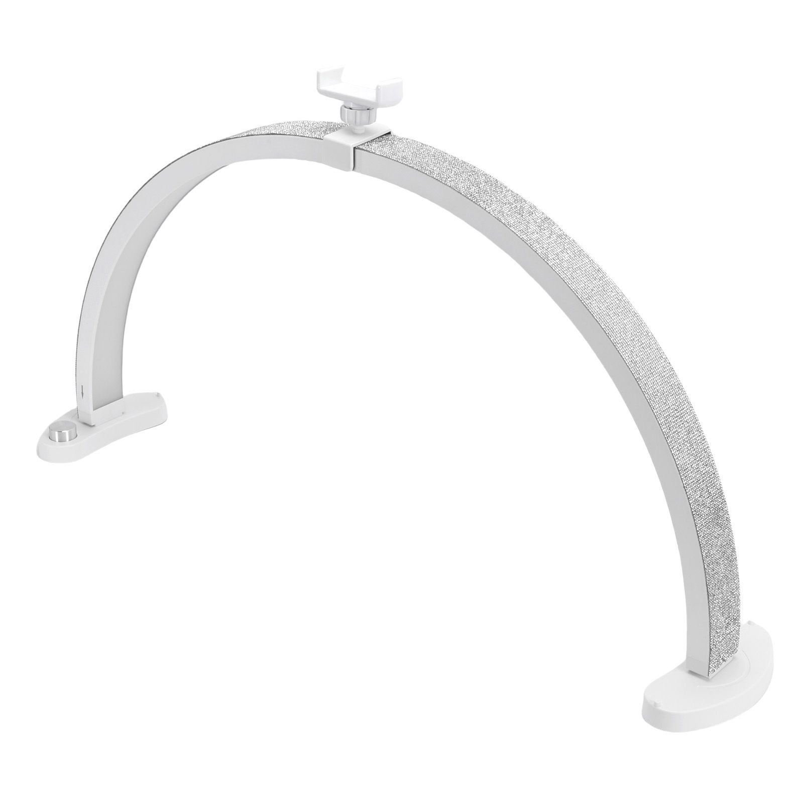 28 Inch LED Nail Table Lamp with Phone Stand Rhinestone Decor Foldable Arch