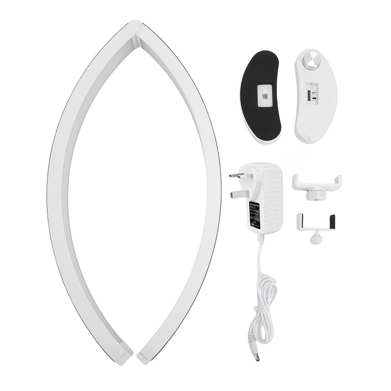 28 Inch LED Nail Table Lamp with Phone Stand Rhinestone Decor Foldable Arch view 3