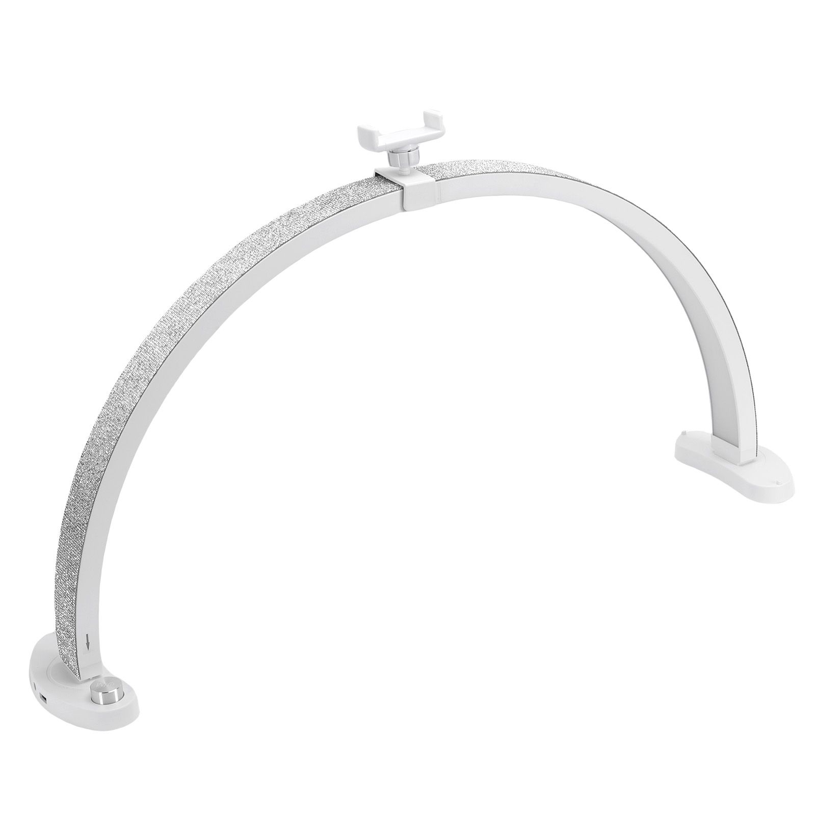 28 Inch LED Nail Table Lamp with Phone Stand Rhinestone Decor Foldable Arch view 8