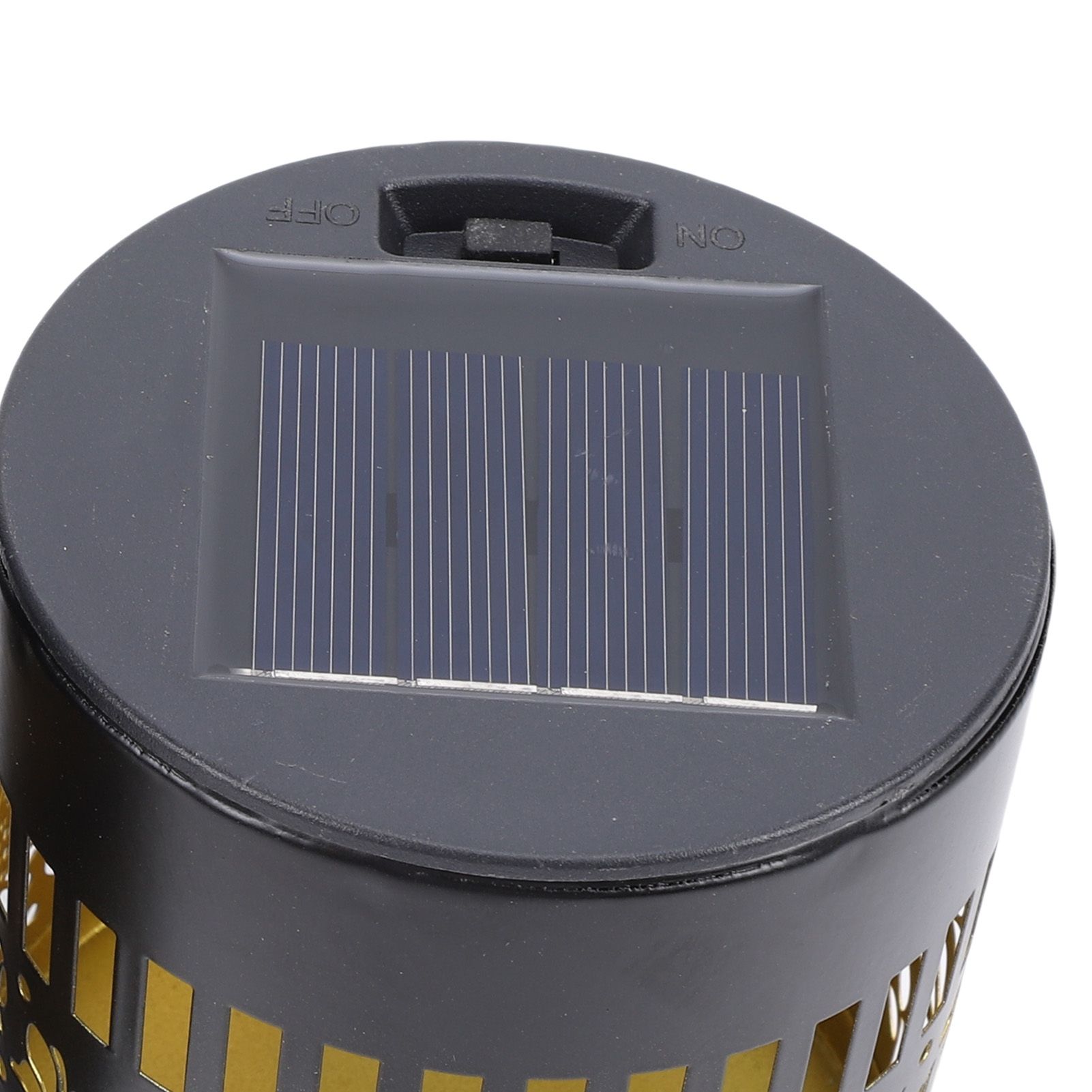 2pcs Solar Outdoor Fence Light Waterproofing Warm Yellow Metal Solar Powered view 2