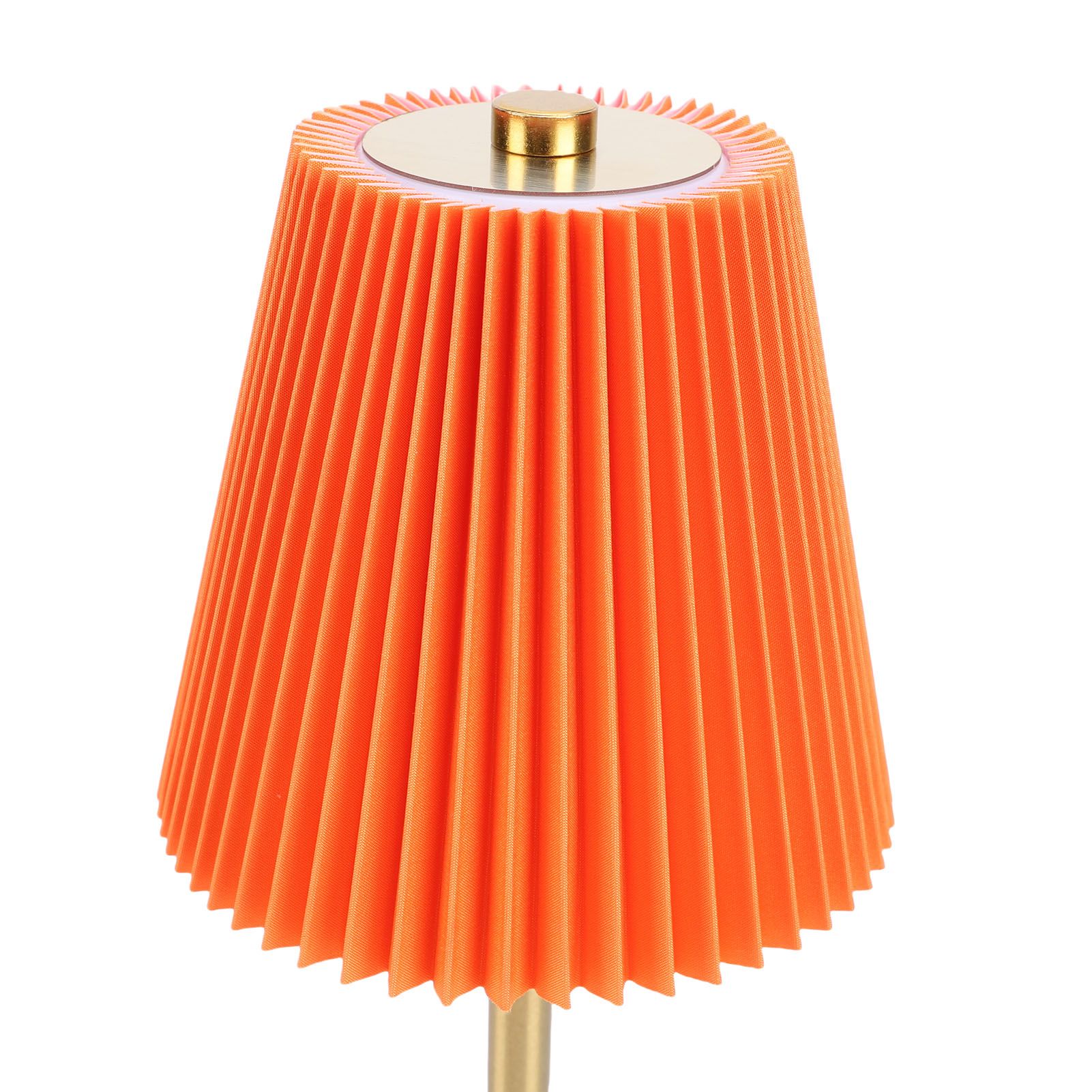 Small Pleated Table Lamp Iron Fabric Soft Lighting Bedside Nightstand Desk view 7