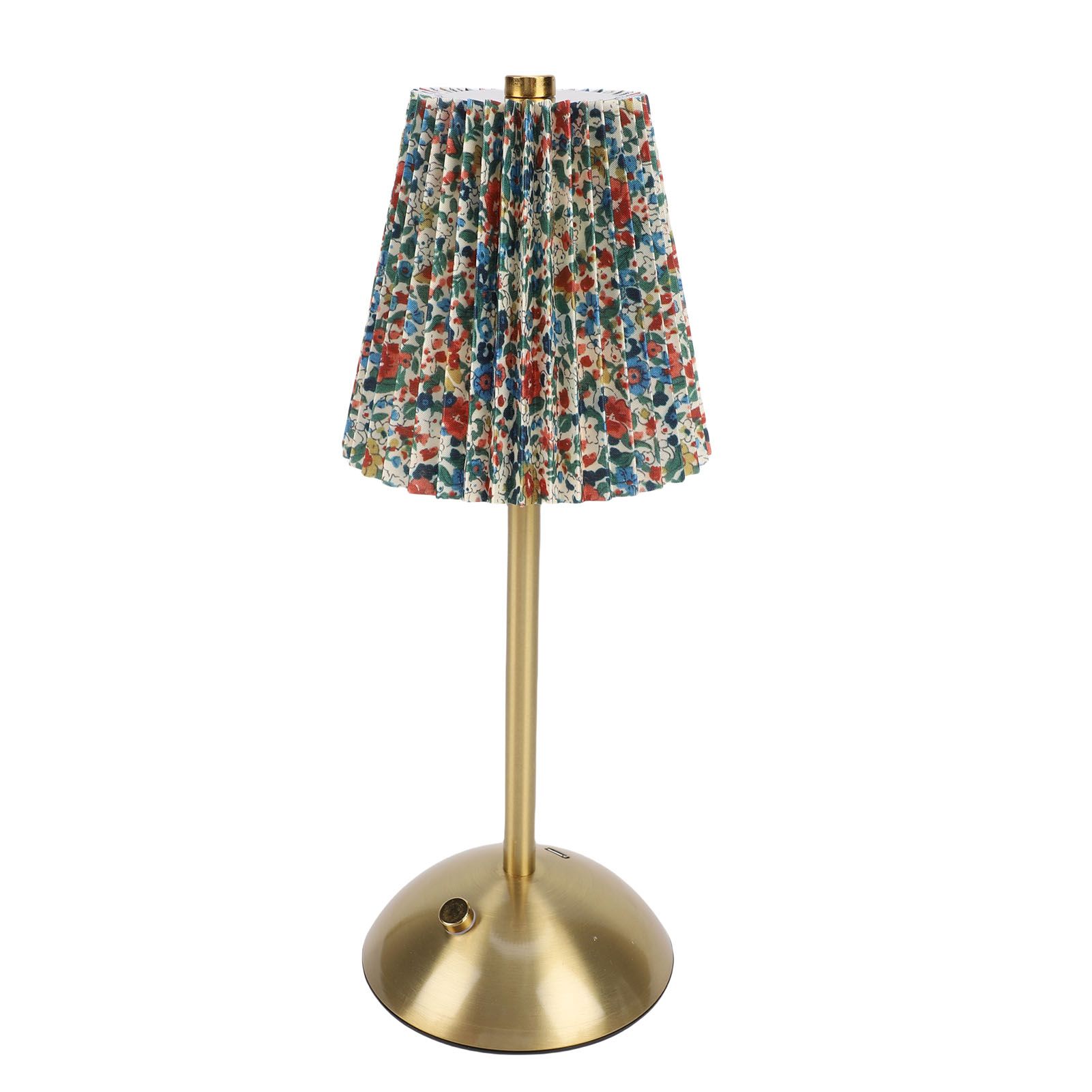 Small Pleated Table Lamp Iron Fabric Soft Lighting Bedside Nightstand Desk view 11