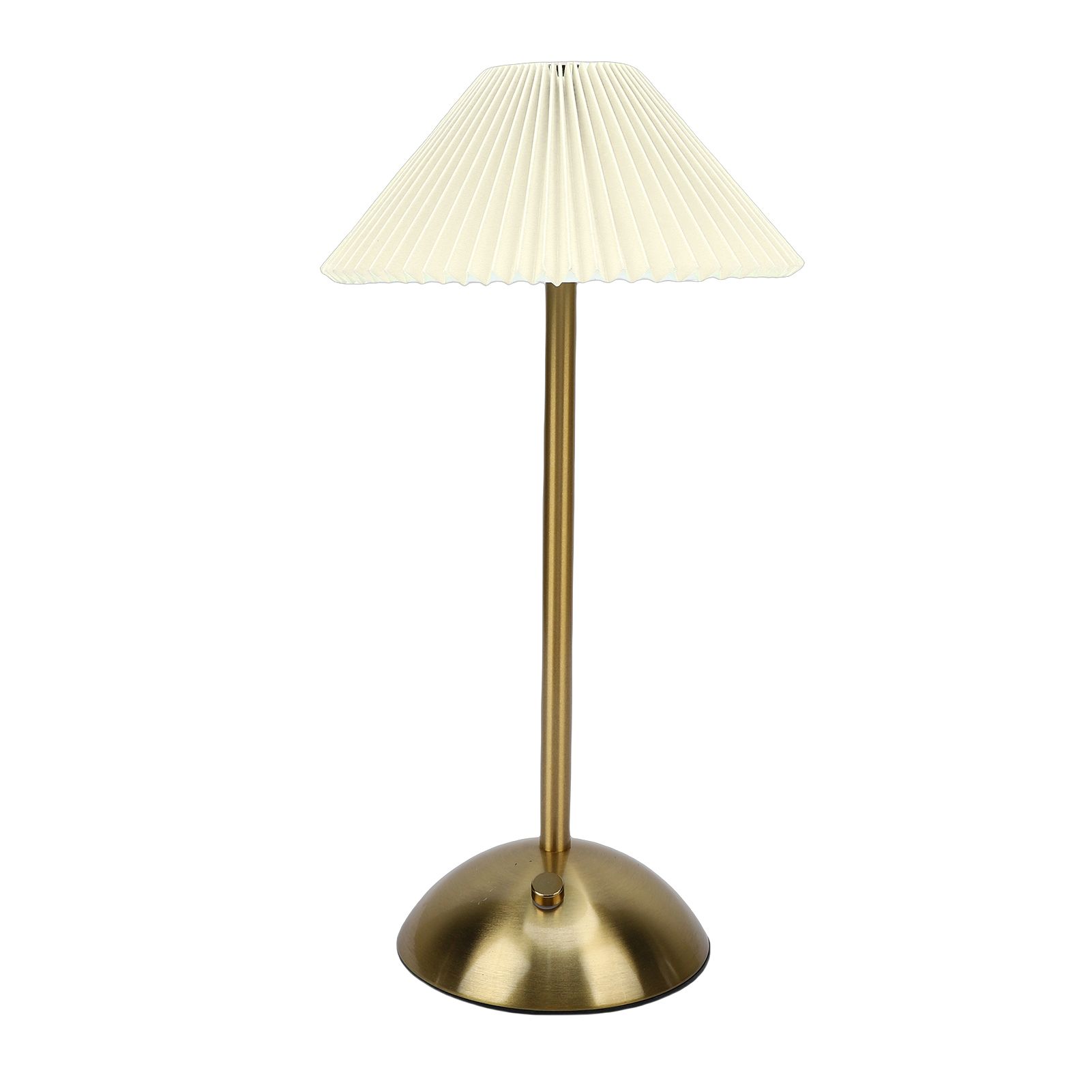 Pleated Table Lamp Touch Control 3 Colors Stepless Dimming USB Rechargeable