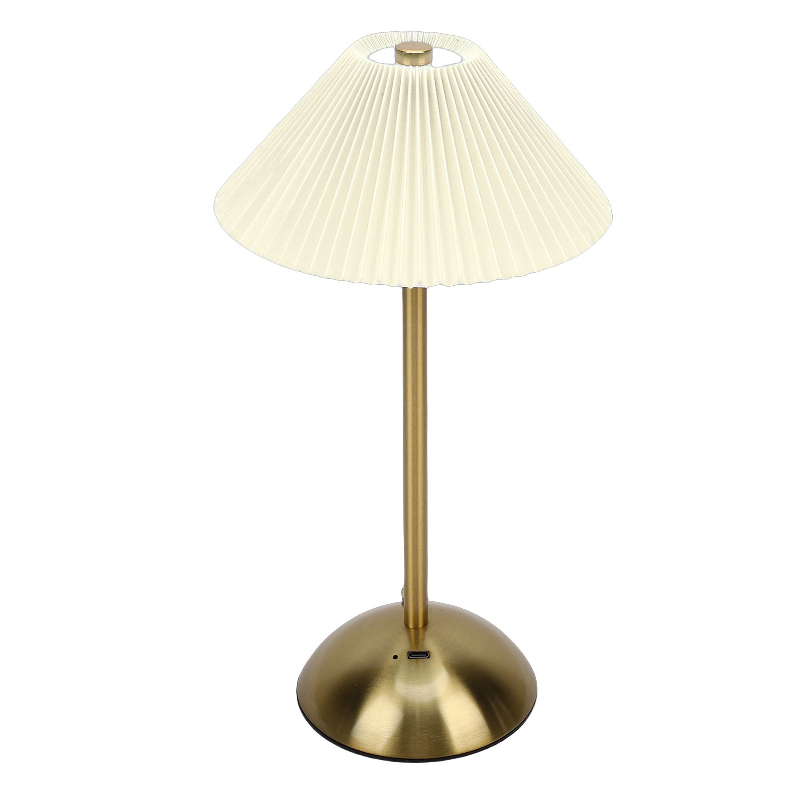 Pleated Table Lamp Touch Control 3 Colors Stepless Dimming USB Rechargeable view 4