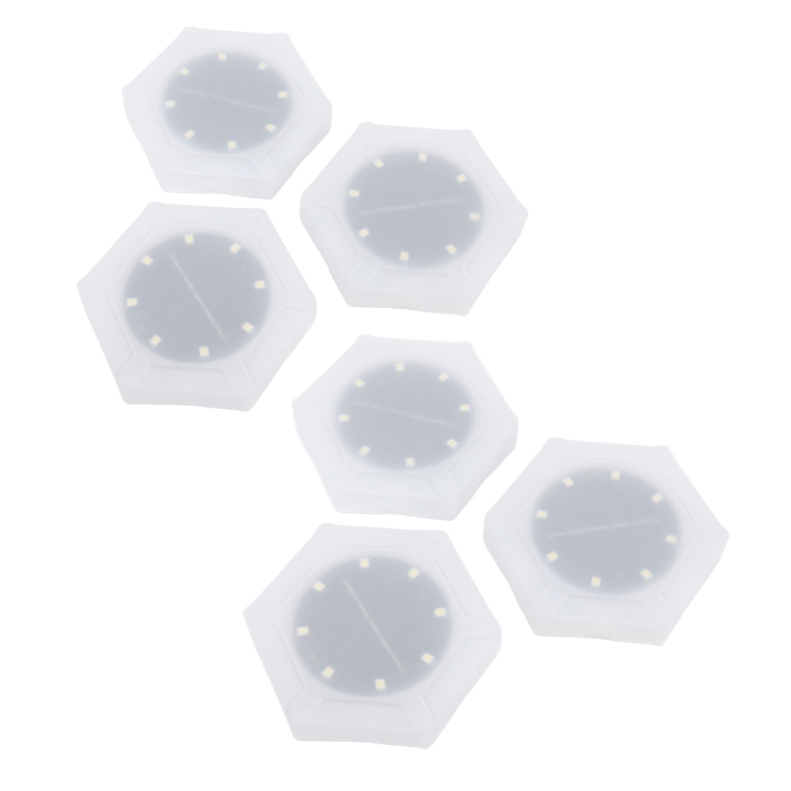 6pcs Hexagon Wall Lights Cordless Light Sensor Rain Proof Solar Powered LED view 6