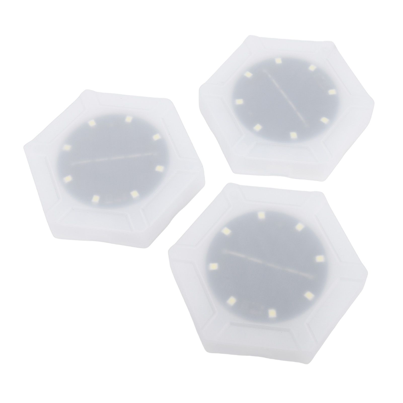 6pcs Hexagon Wall Lights Cordless Light Sensor Rain Proof Solar Powered LED view 8