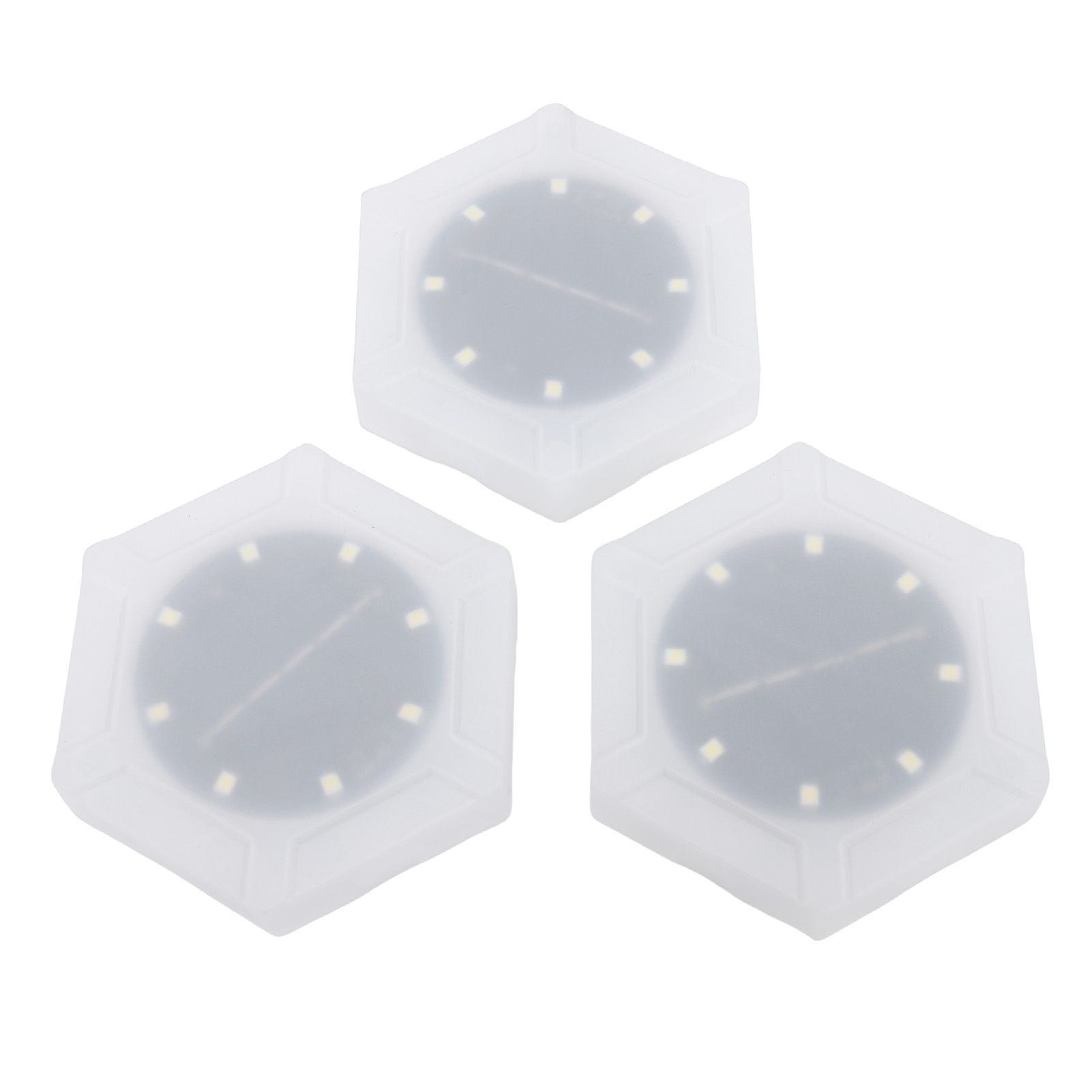 6pcs Hexagon Wall Lights Cordless Light Sensor Rain Proof Solar Powered LED view 9